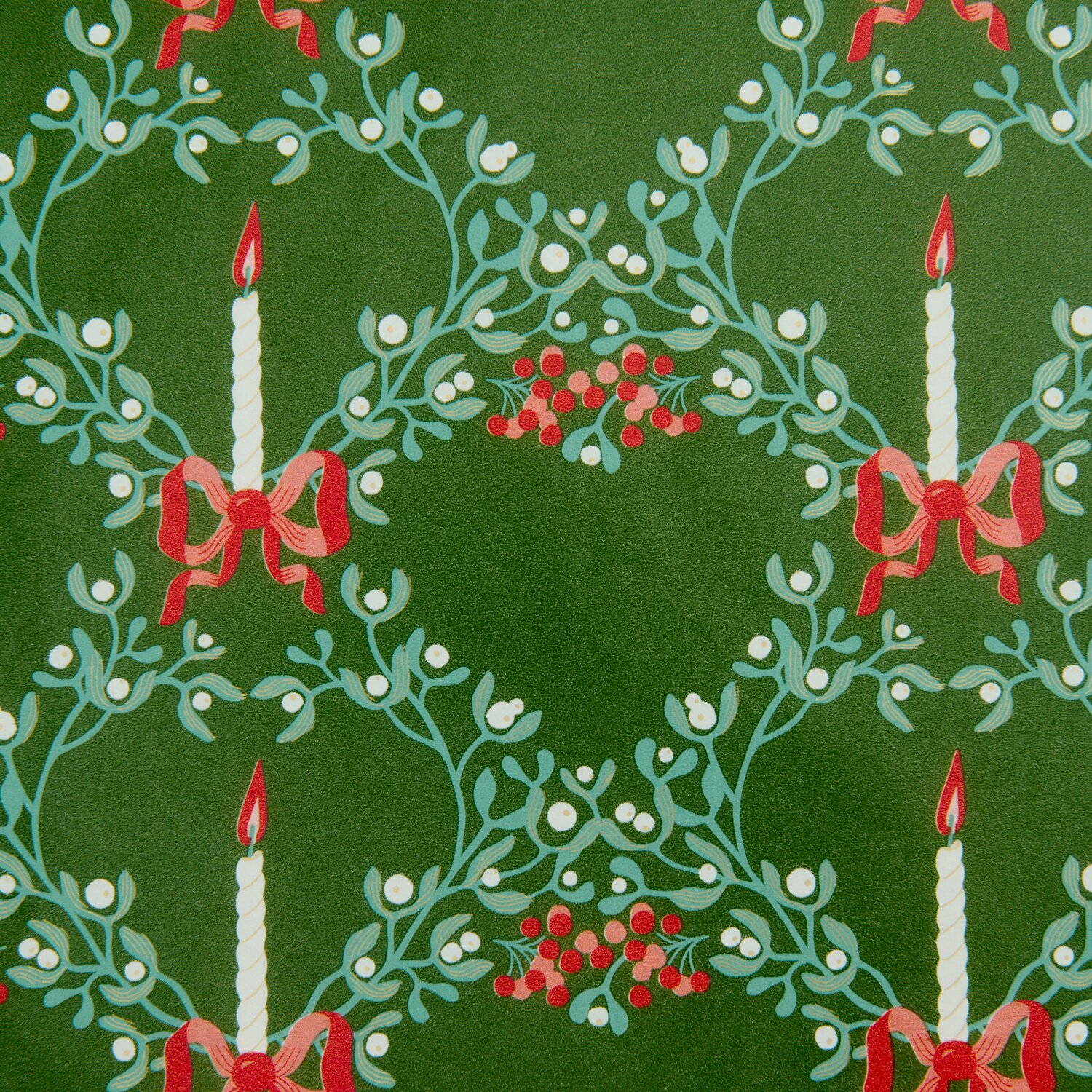 Seidenpapier Advent Mistelzweige Kerzen 50x415cm von Rico Design