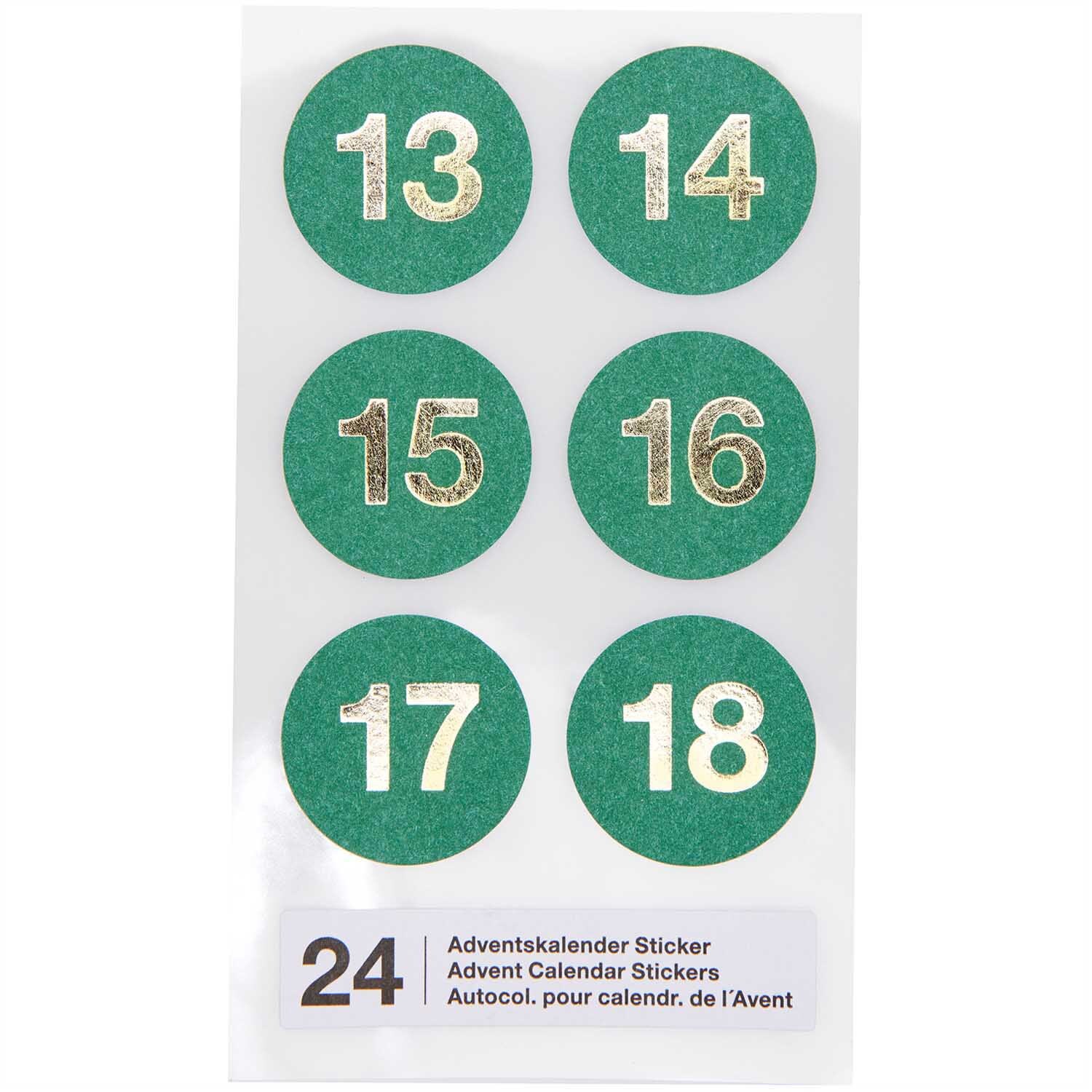 Paper Poetry Adventskalender Sticker Zahlen 1-24 Paper Poetry Adventskalender Sticker Zahlen 1-24