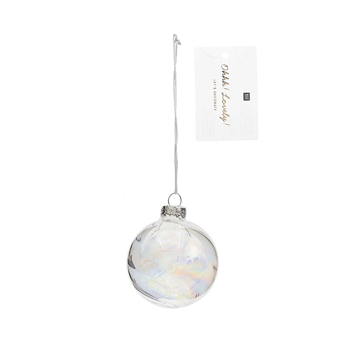 Baumschmuck Glaskugel klar-irisierend Baumschmuck Glaskugel klar-irisierend