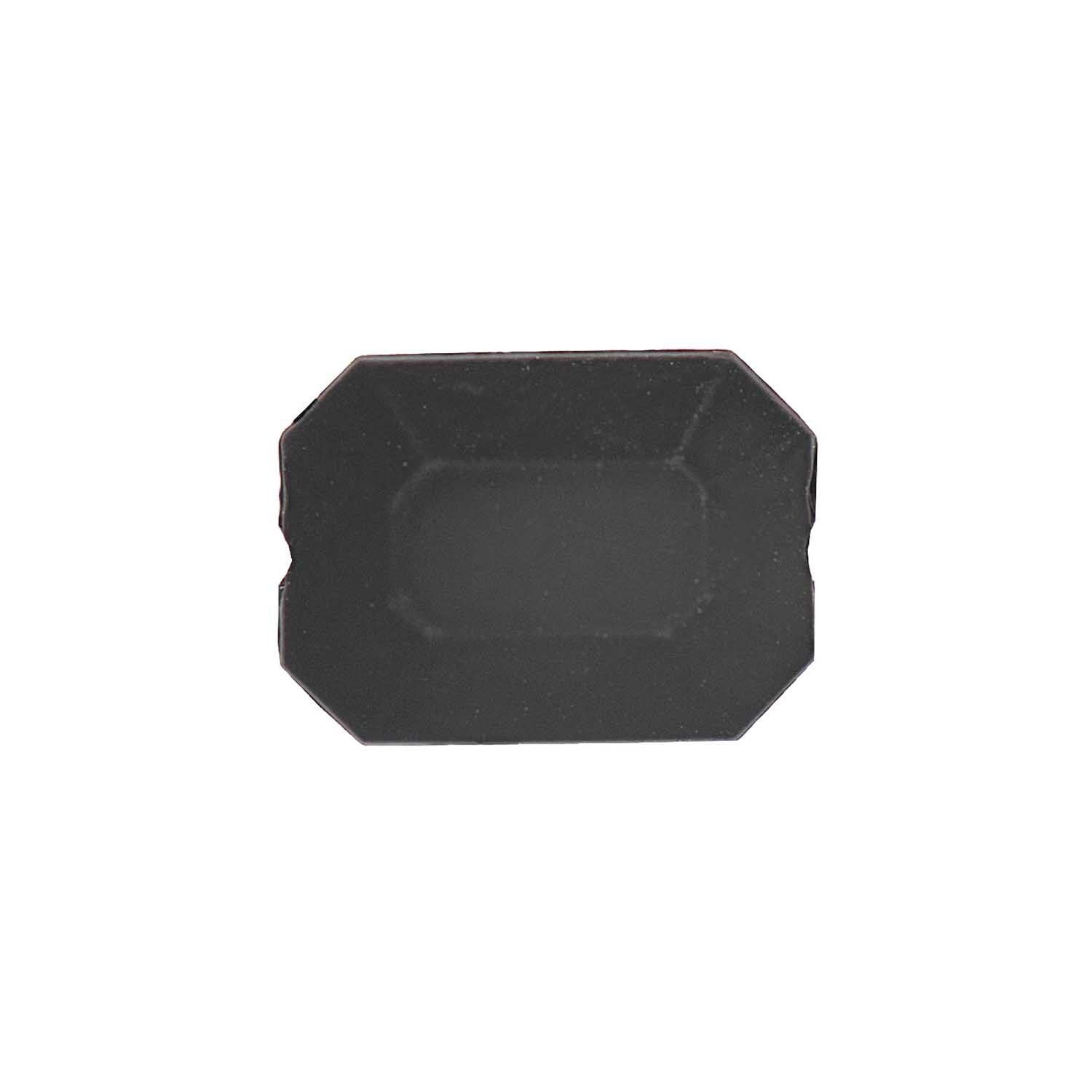 Aufnähsteine rechteckig schwarz matt 18x14mm 4 Stück
