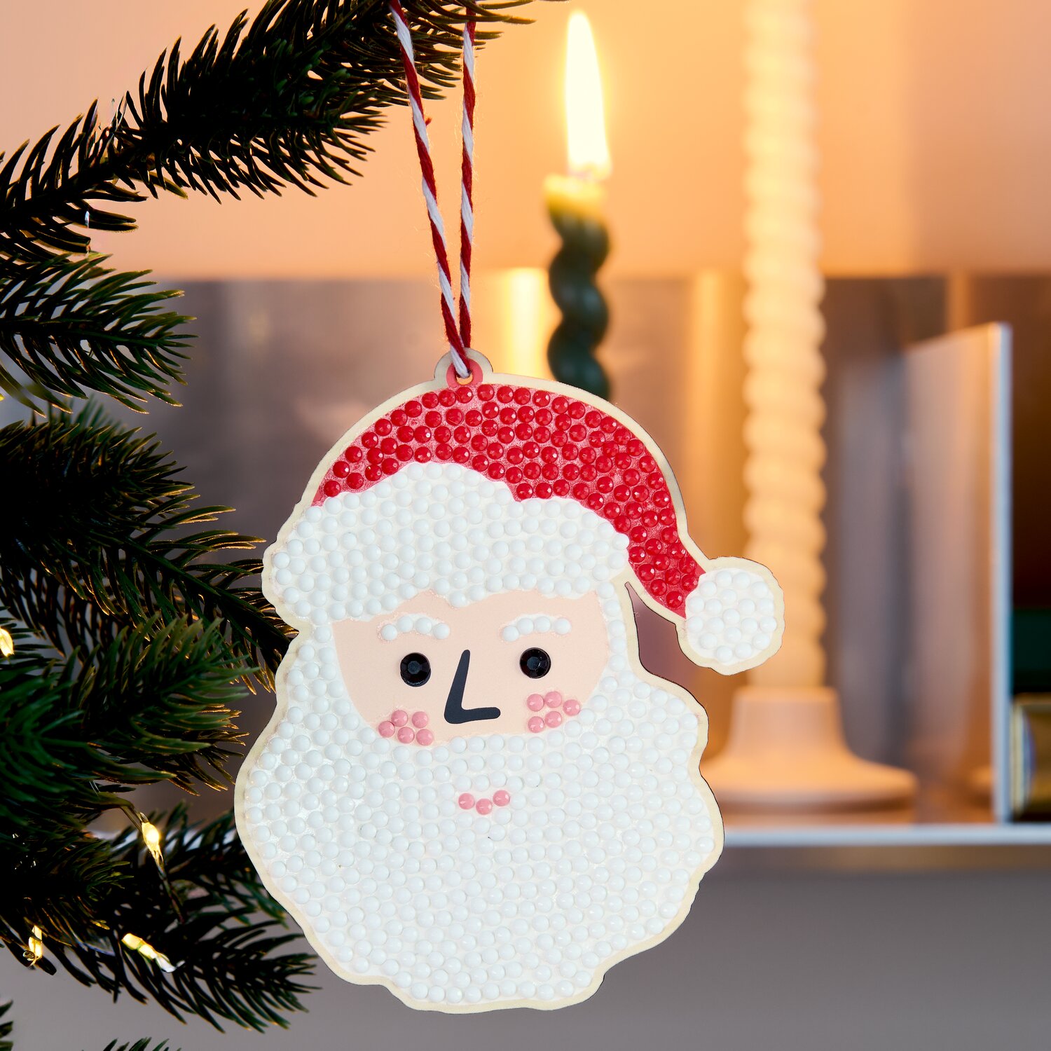 Diamond Painting DIY-Set Anhänger Weihnachtsmann 9-teilig von Rico Design