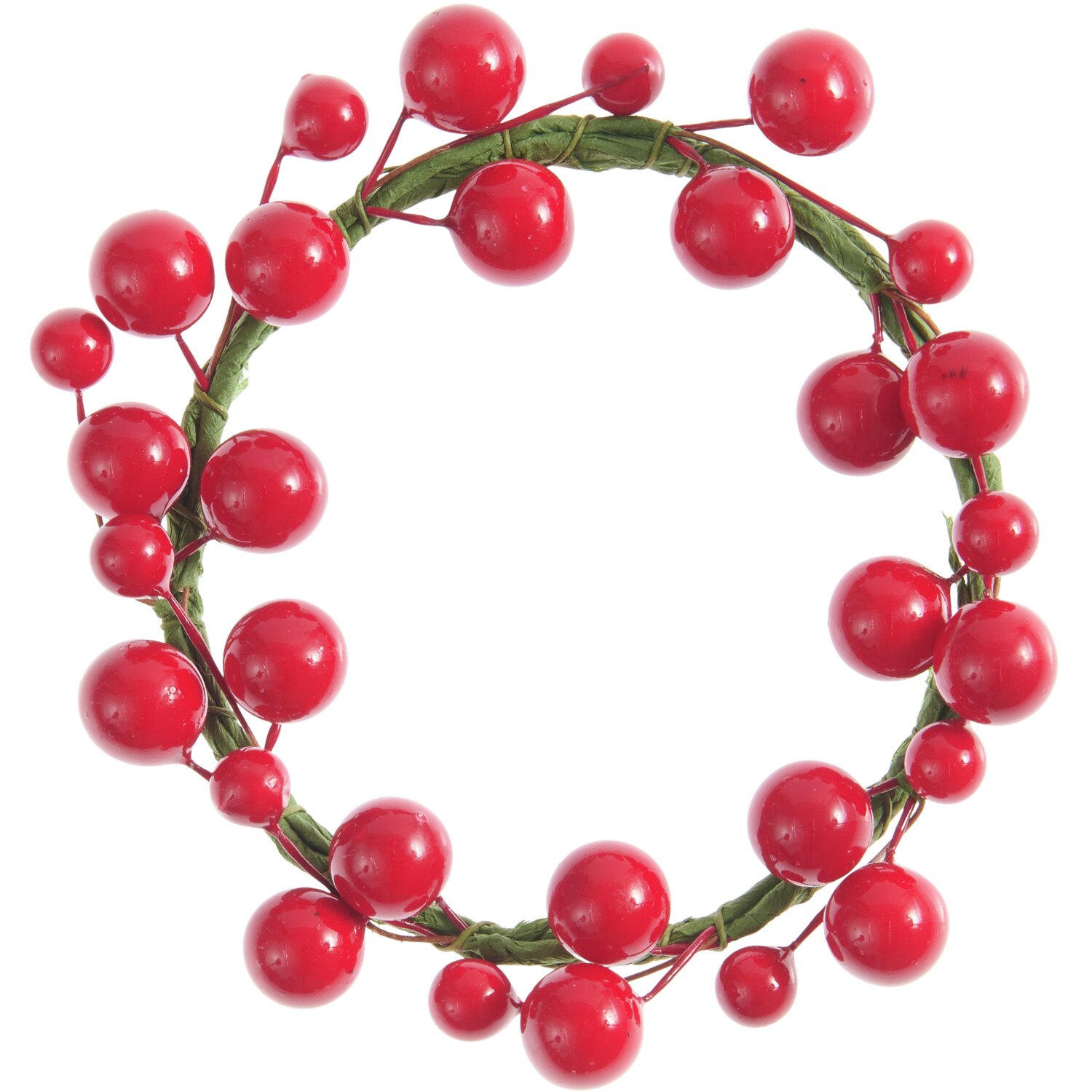 Beerenkranz Rot: Dekorativer Kranz mit roten Beeren von Rico Design, ideal für festliche Anlässe.