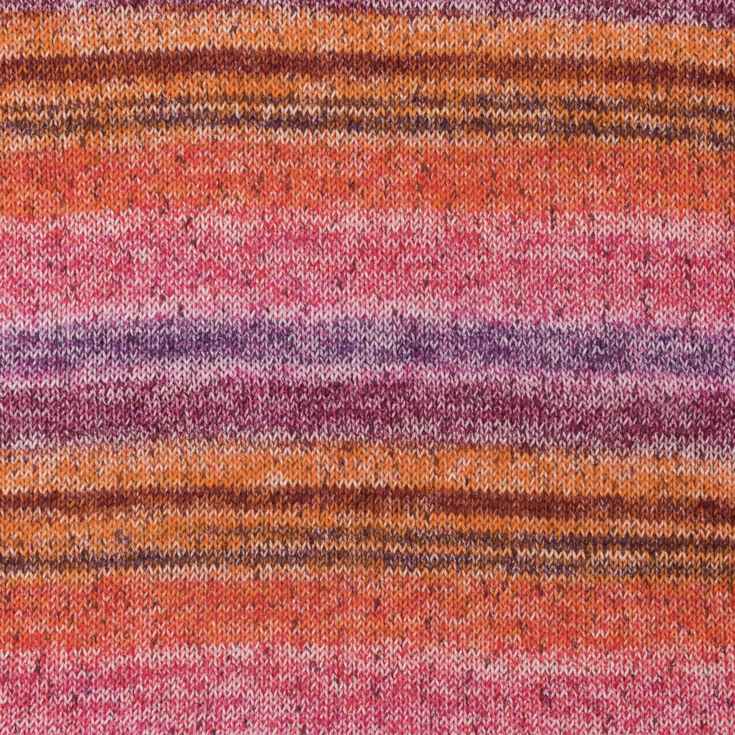 Creative Melange Lace von Rico Design: Strickmuster in Lila und Orange, ideal für kreative Projekte.