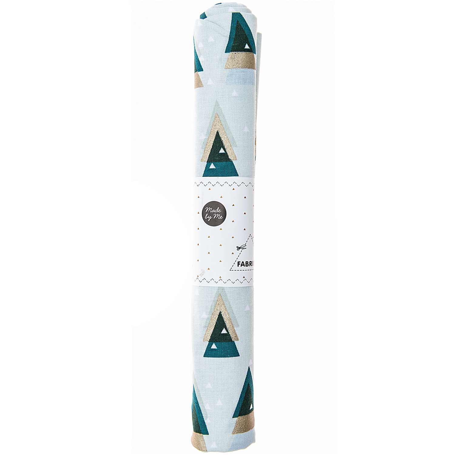 Druckstoff grafische Tanne mint-gold 50x140cm Druckstoff grafische Tanne mint-gold 50x140cm