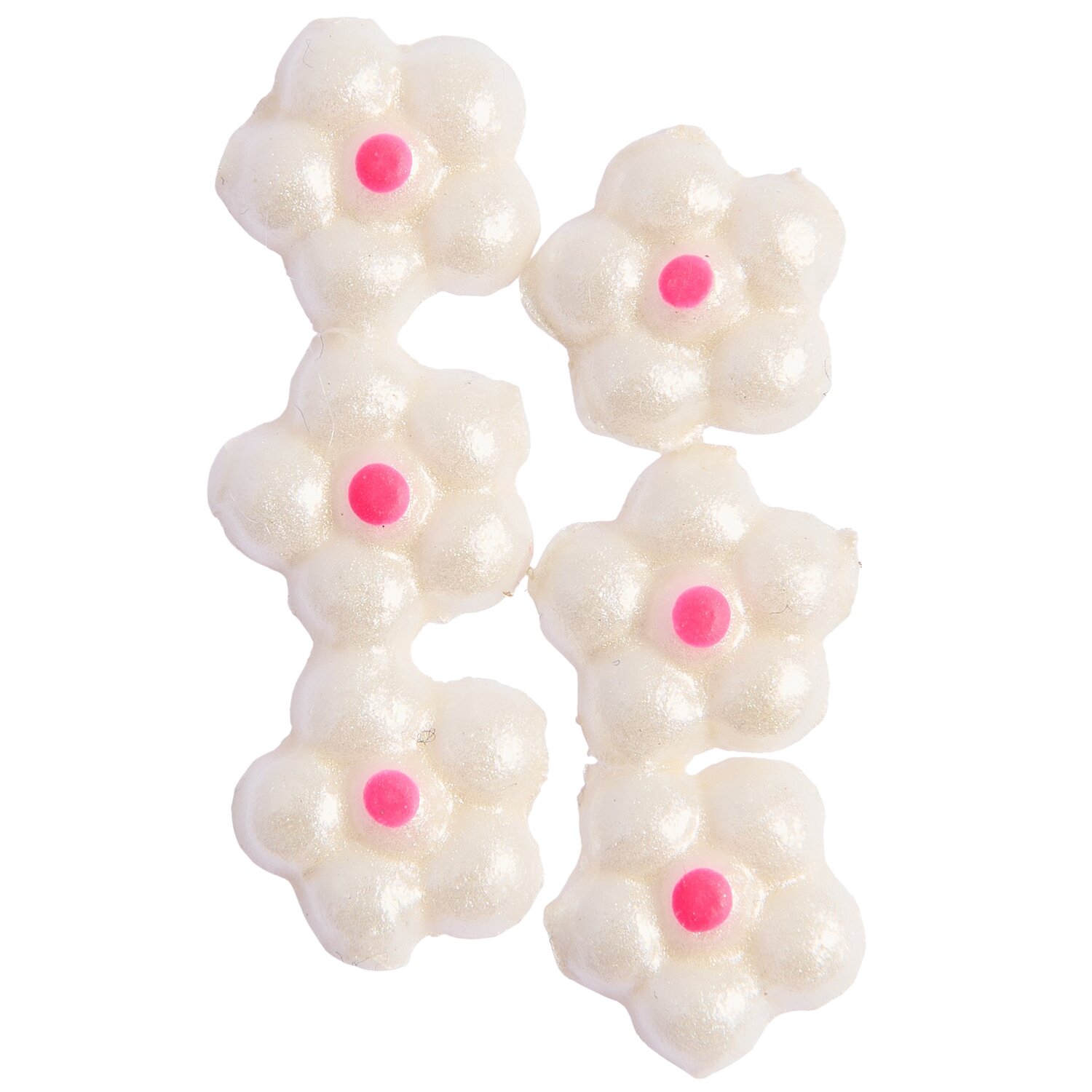 Weiß Perlmutt / Neon-Pink