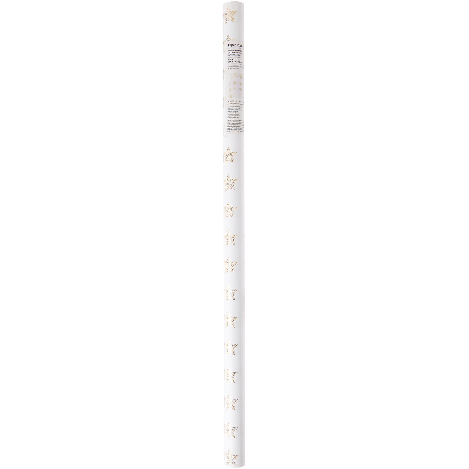 Paper Poetry Geschenkpapier Advent Sterne gepunktet Weiß 0,7x2m von Rico Design