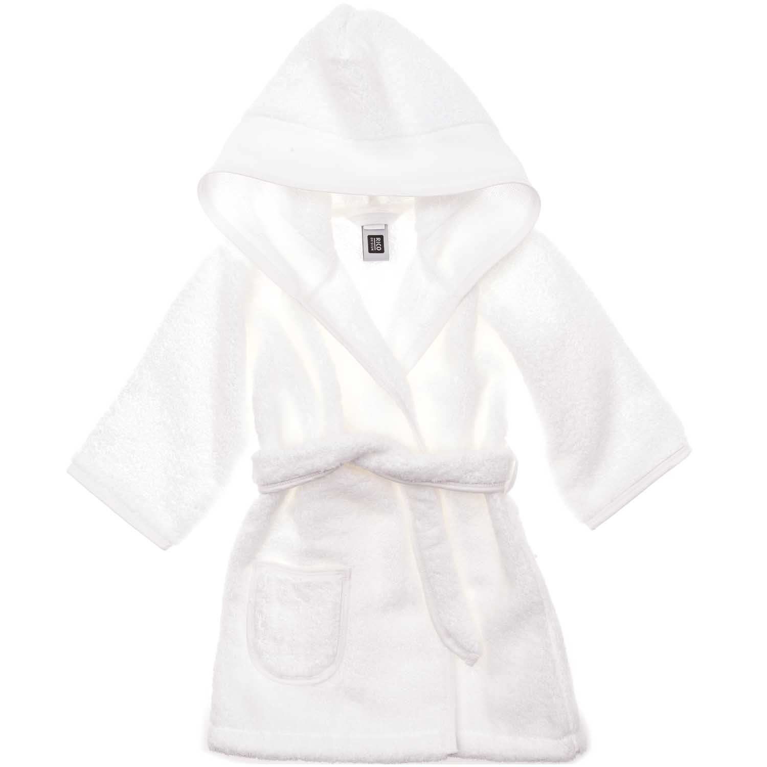 Kinderbademantel ab 18 Monate Farbe Weiß von Rico Design