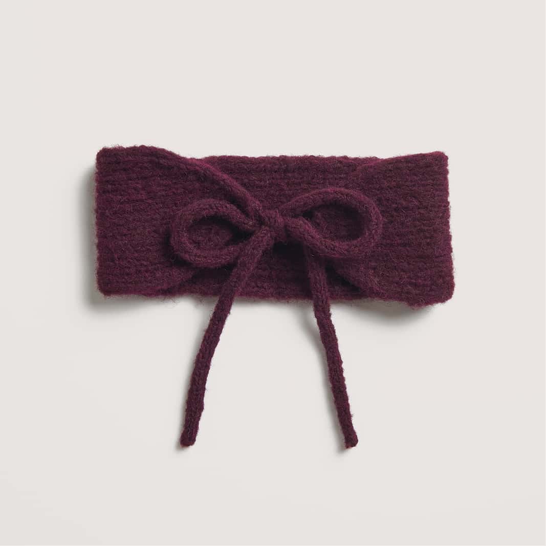 Gestricktes Stirnband in Bordeaux: Modell 08 aus dem Heft Made by Me No. 21