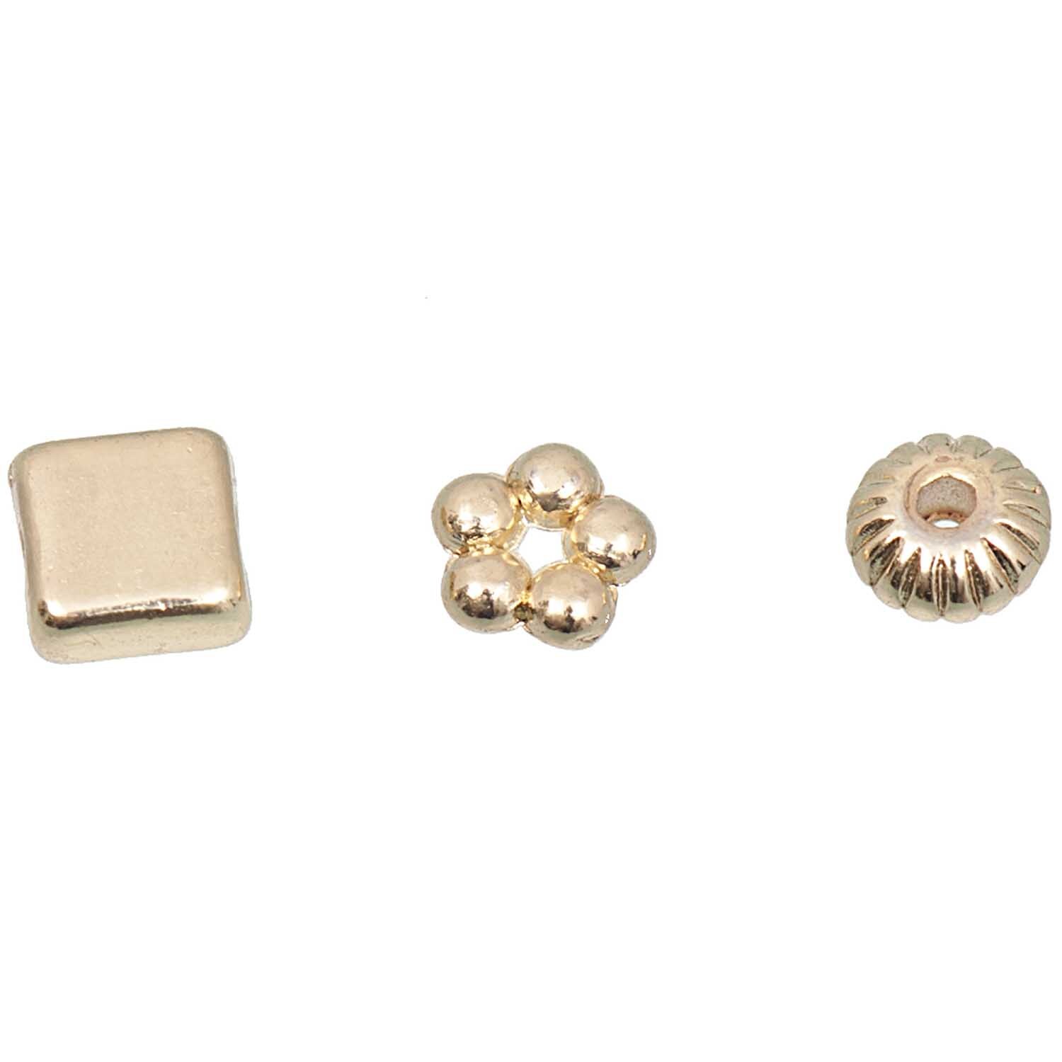 Perle gold 3 versch. Designs 30 Stück