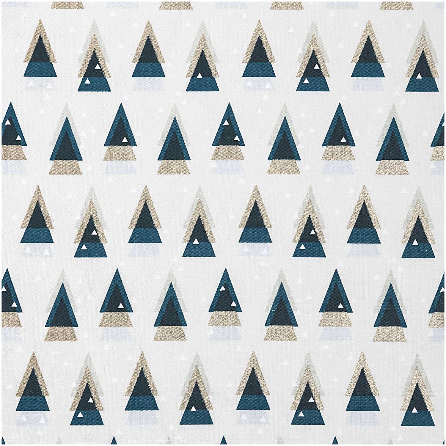 Druckstoff grafische Tanne mint-gold 50x140cm Druckstoff grafische Tanne mint-gold 50x140cm
