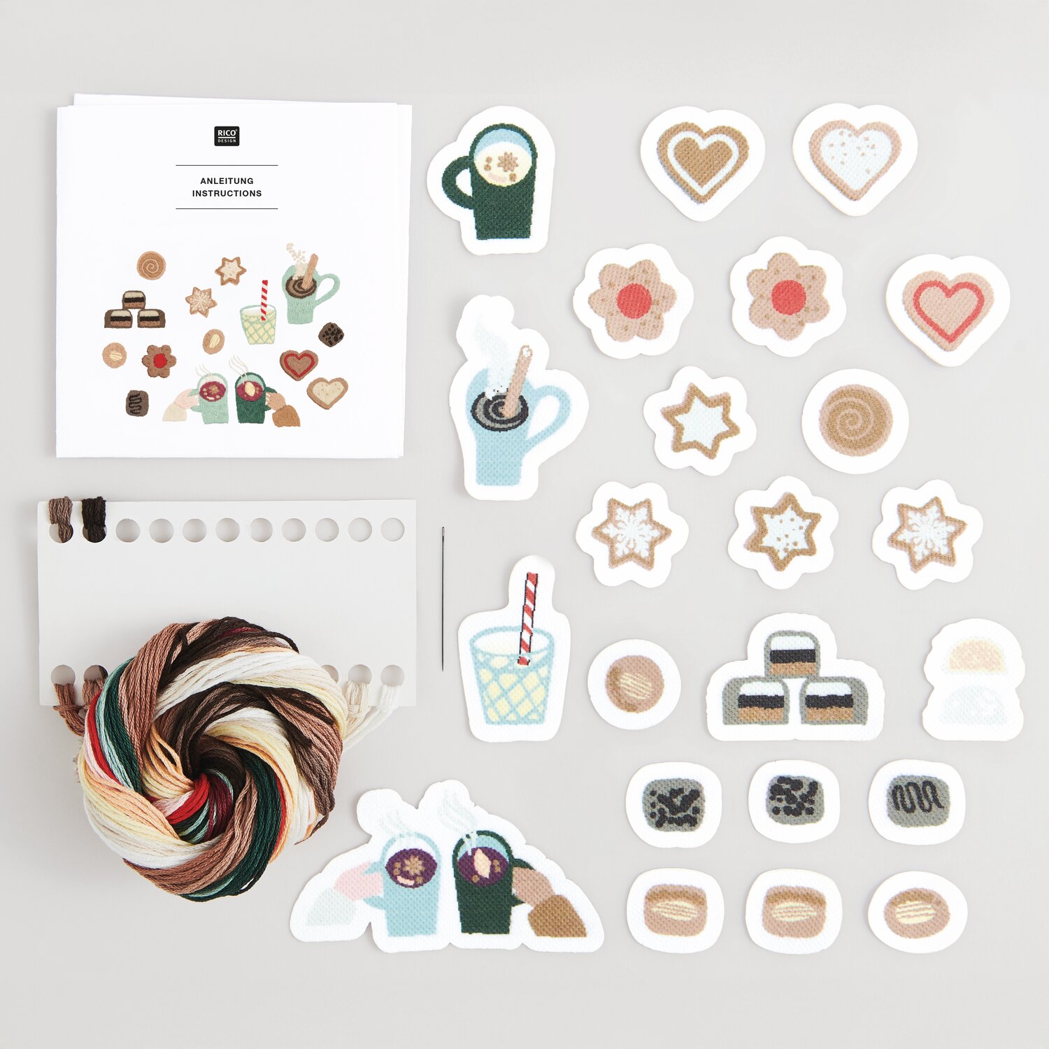 Stick & Stitch Stickpackung Kekse 23 Stück von Rico Design