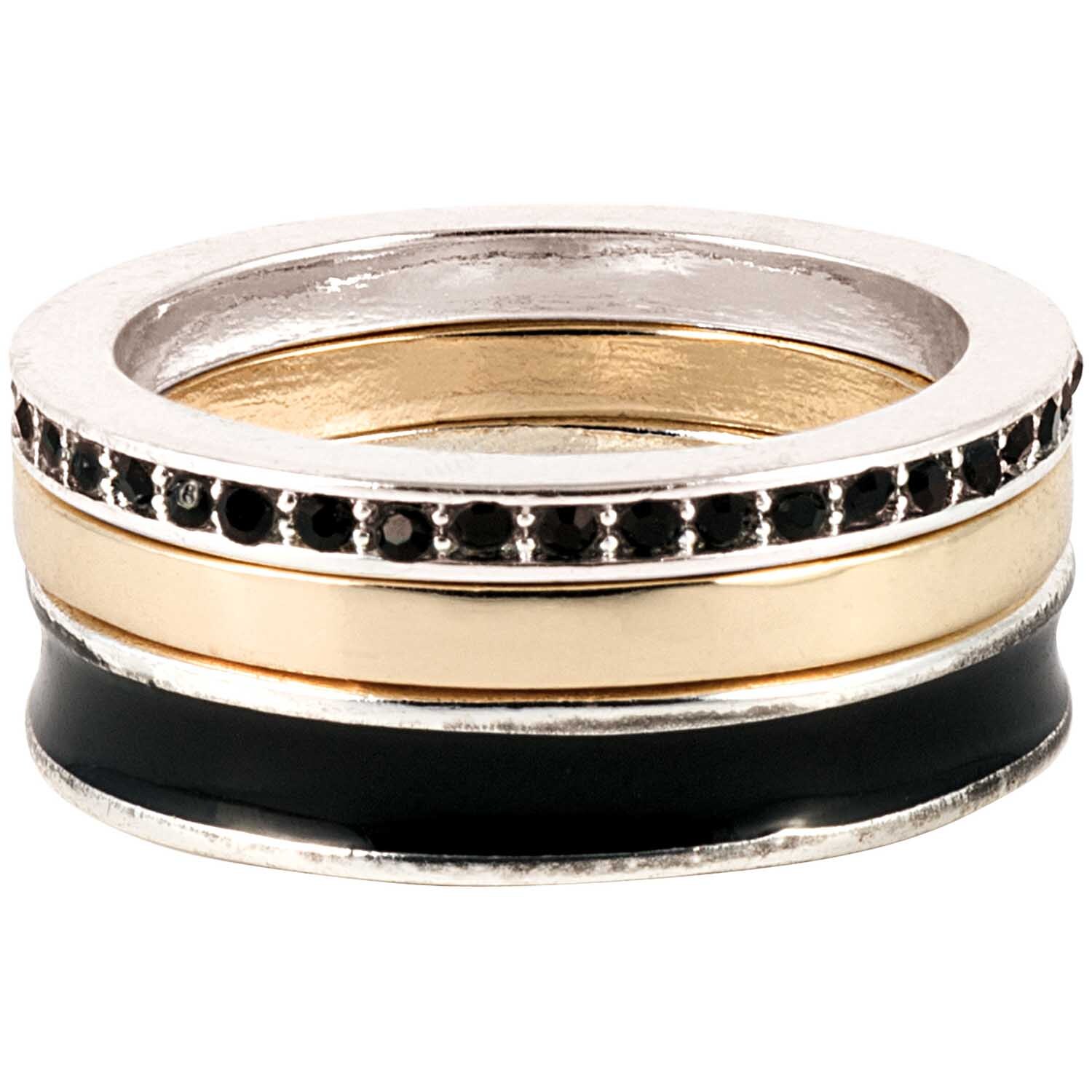 Ring Strass schwarz 16mm von Rico Design