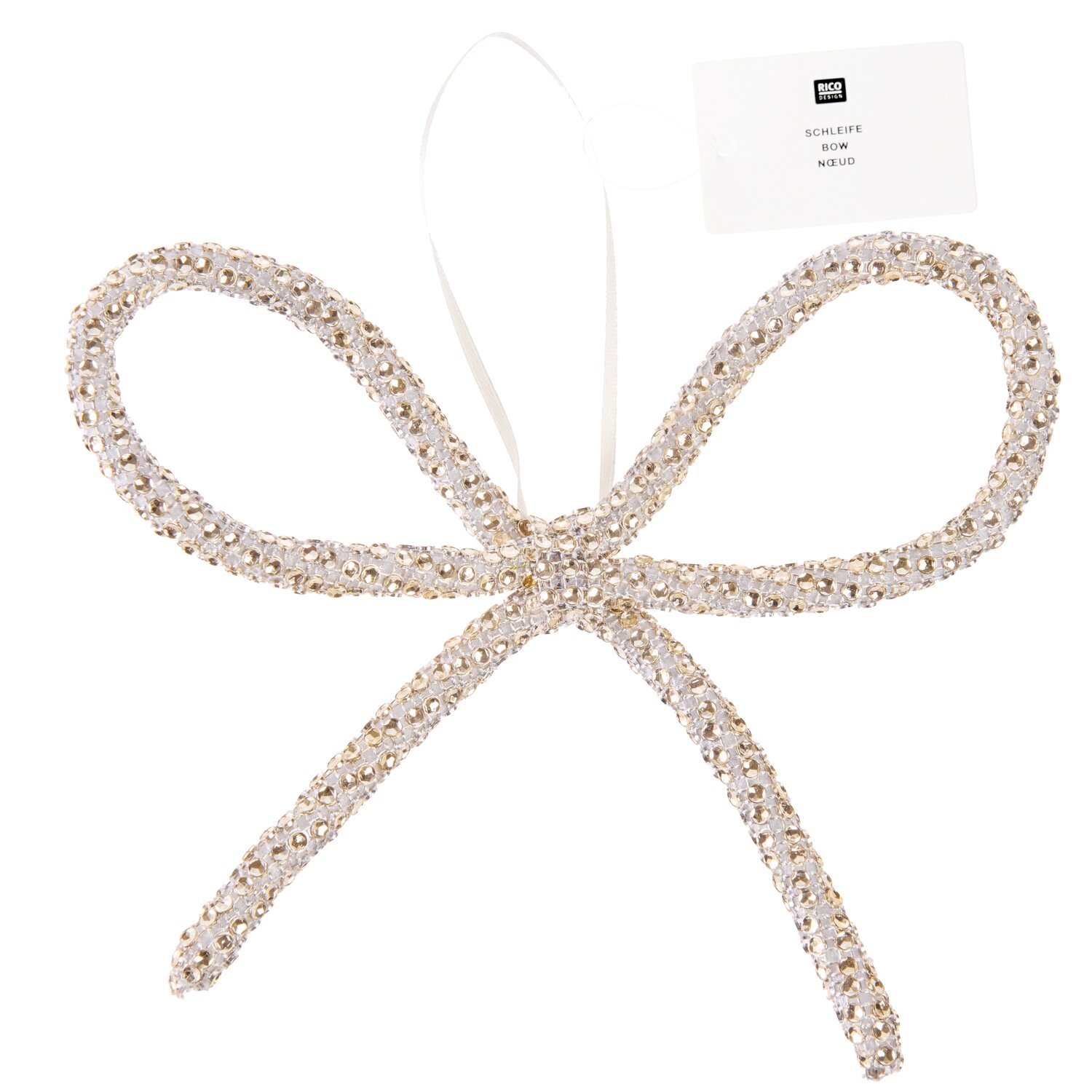Anhänger Schleife Champagner 19,5x14x2,4cm von Rico Design