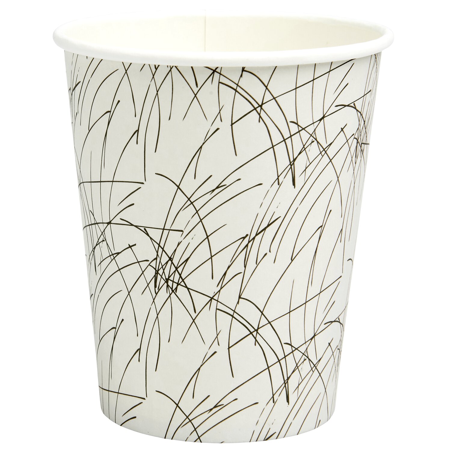 Pappbecher Gräser Elfenbein/Schwarz 8 Stück 250ml von Rico Design