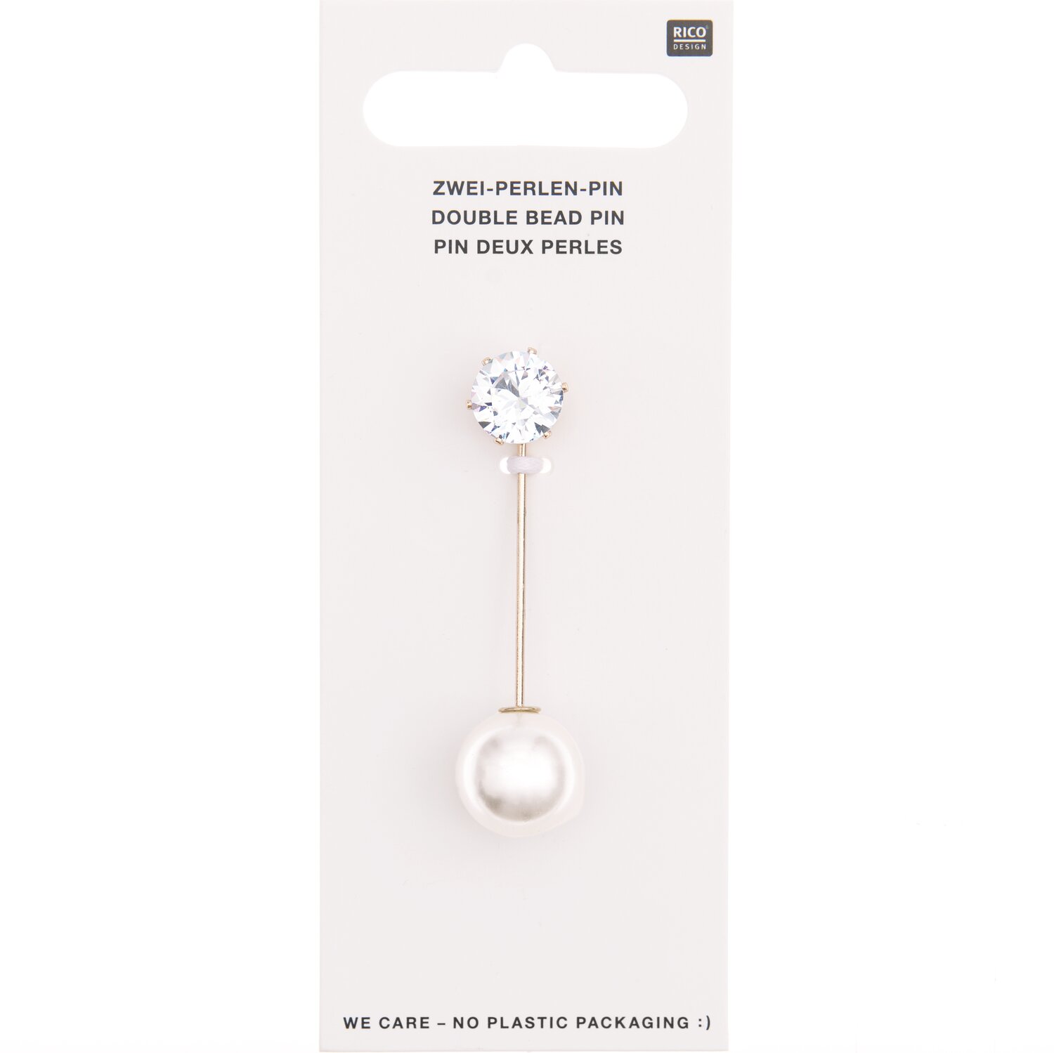 Strassstein-Perlen-Pin gerade 5cm von Rico Design