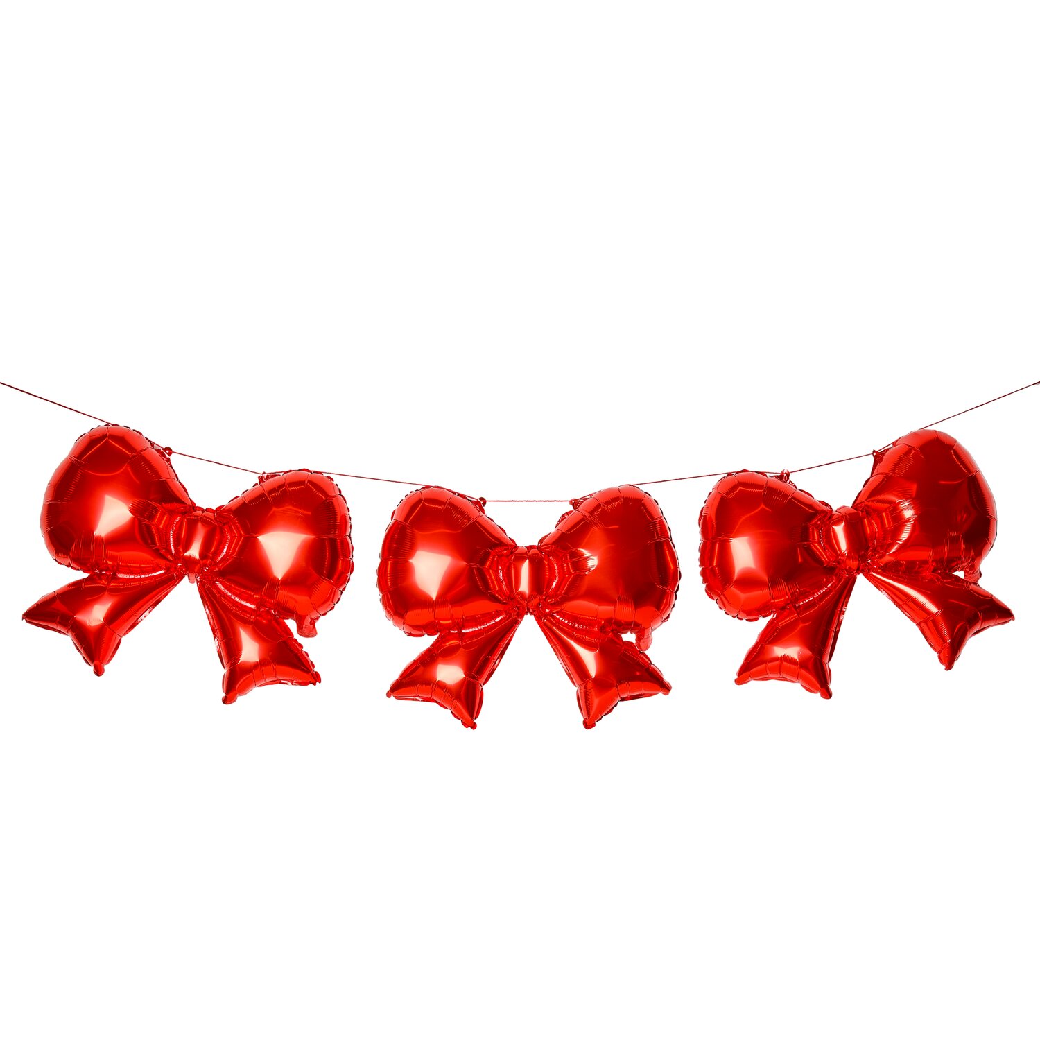 Folienballon Set Advent Schleifen Rot 3 Stück von Rico Design