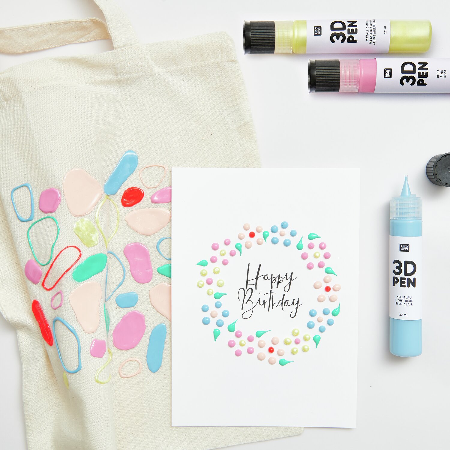 3D Pen Farbe 27ml Farbe Metallic Gelb von Rico Design