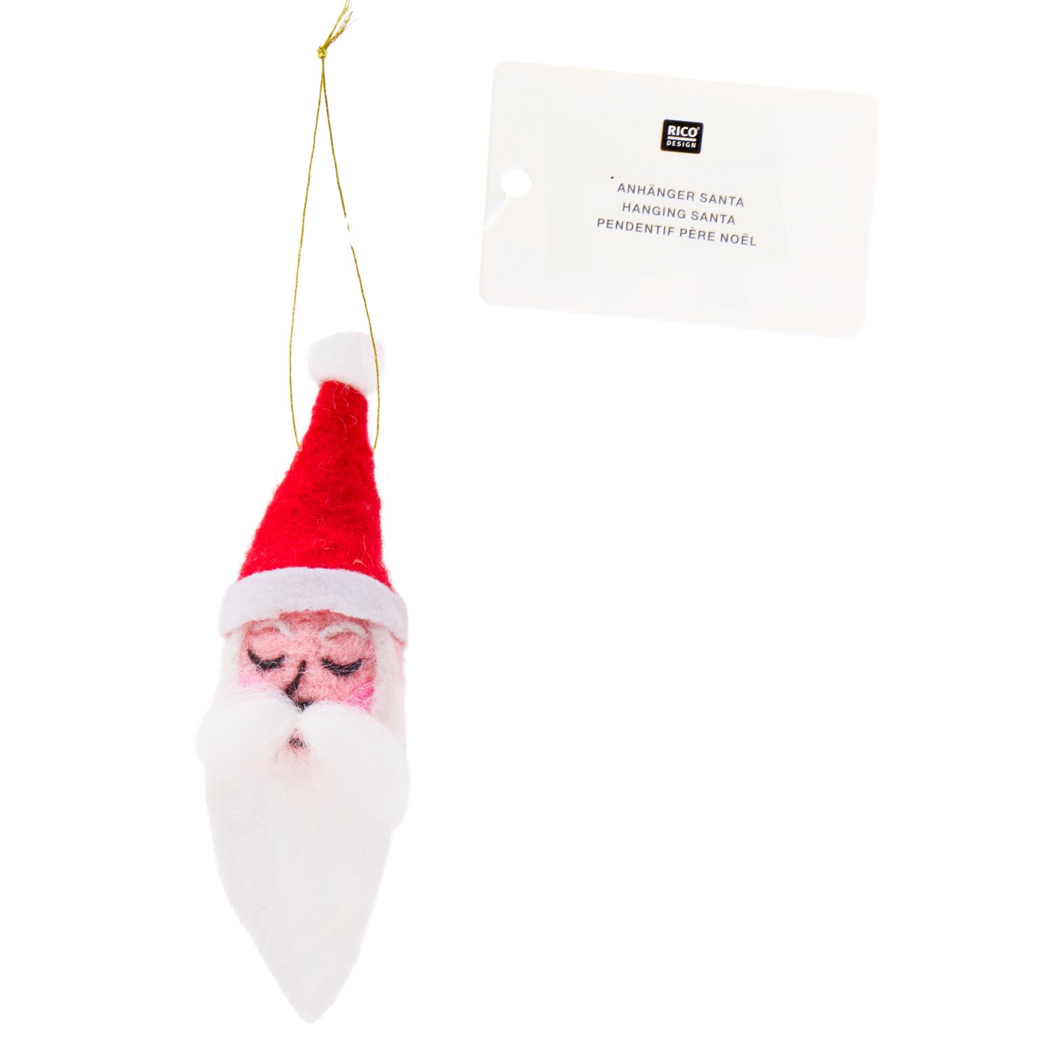 Filzhänger Santaportrait 3D 13x3x3,4cm von Rico Design