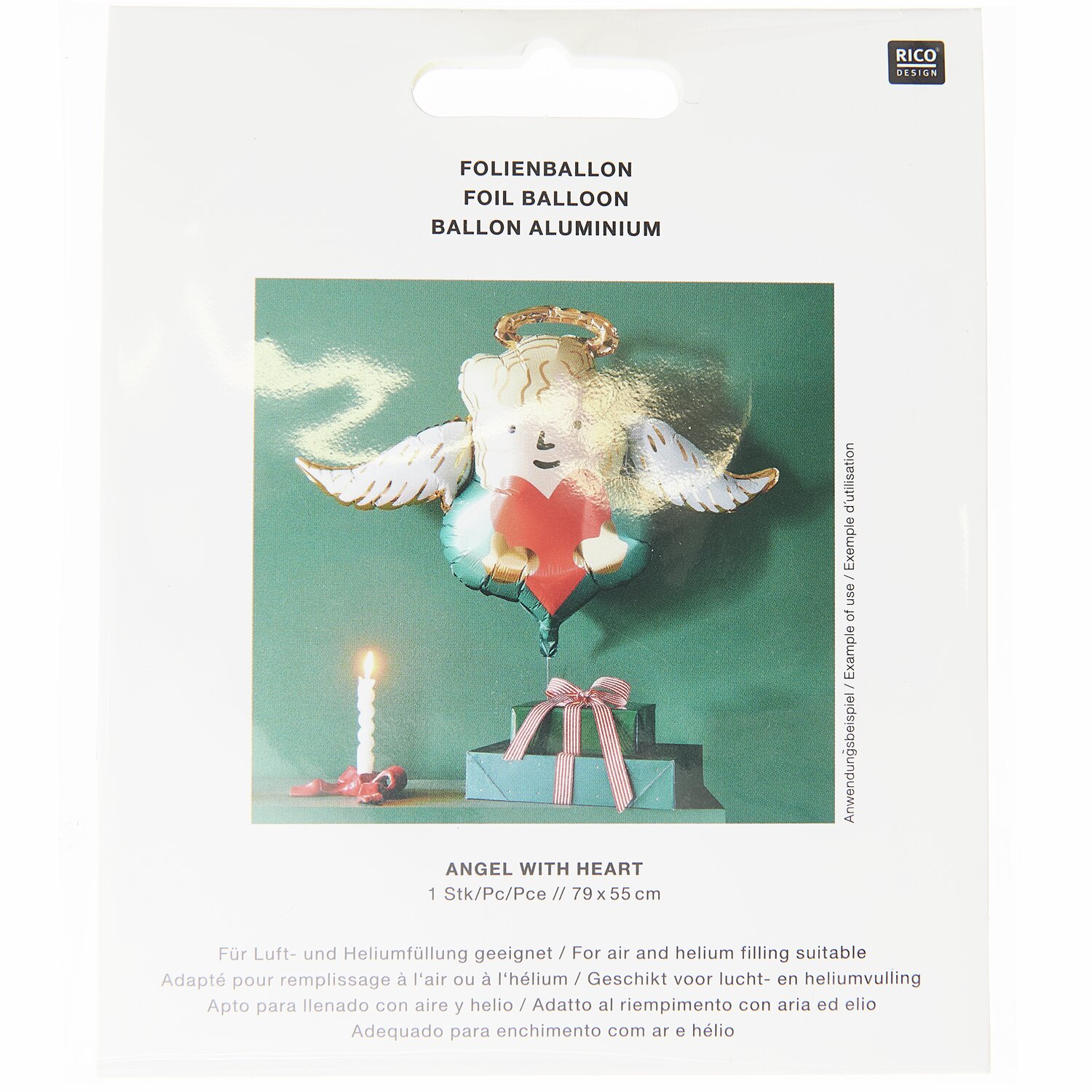 Folienballon Engel mit Herz von Rico Design