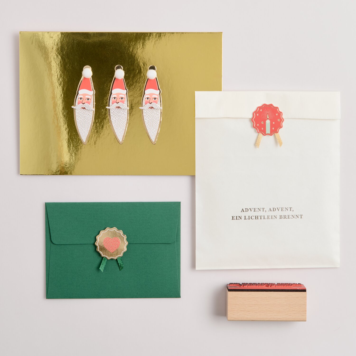 Paper Poetry 3D Sticker Advent Medaillen Merry Christmas 1 Bogen von Rico Design