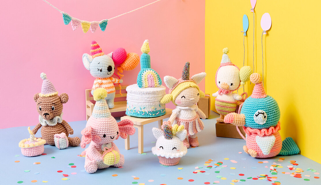 Häkelanleitung Ricorumi CAL Rainbow Birthday Cake