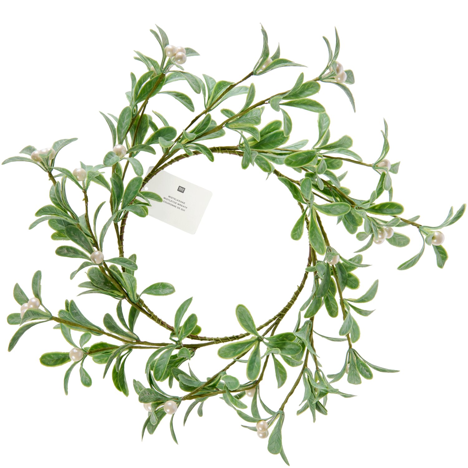 Mistelkranz mit weißen Beeren Ø35cm von Rico Design