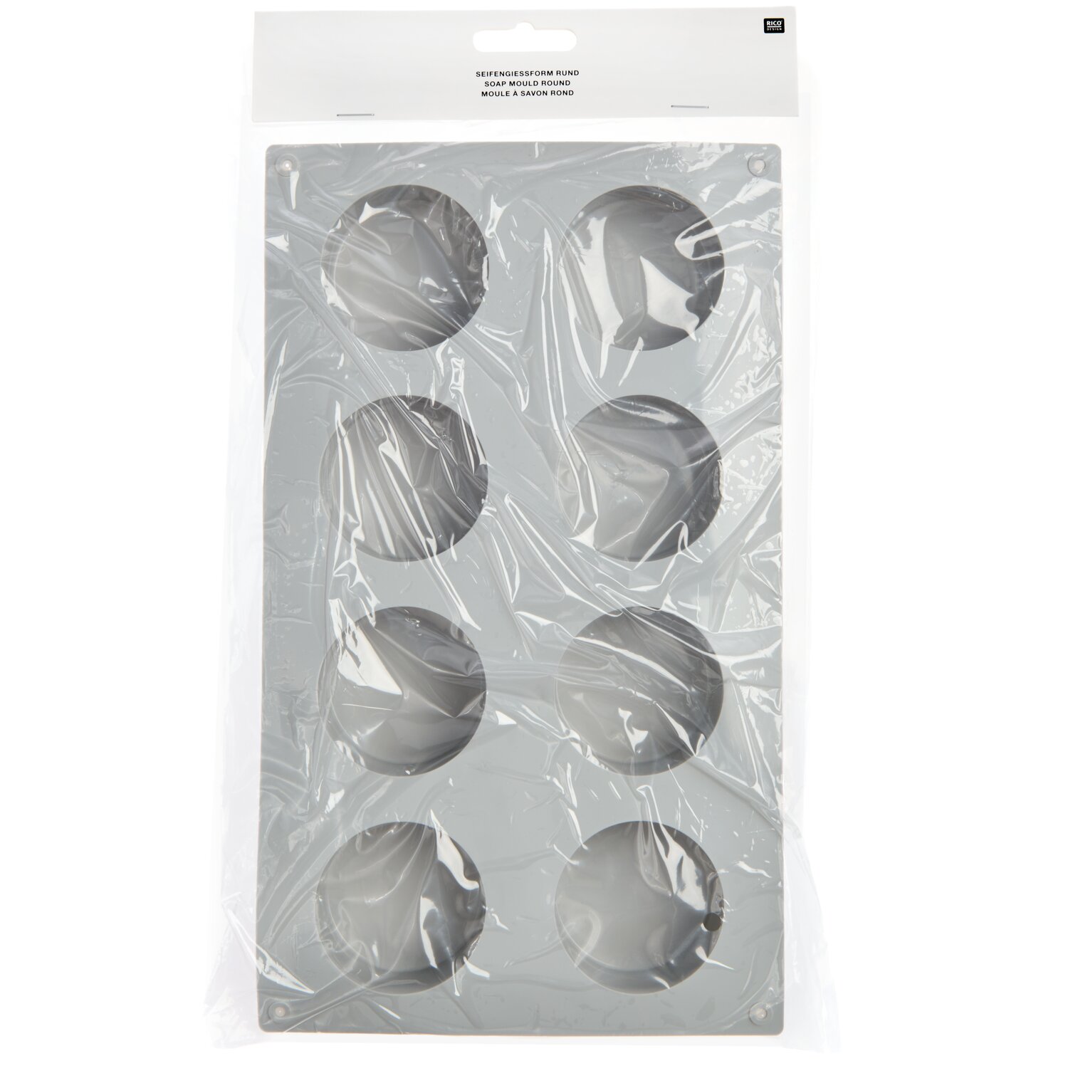 Seifengießform rund  29,5x17x3cm 8 Stück von Rico Design