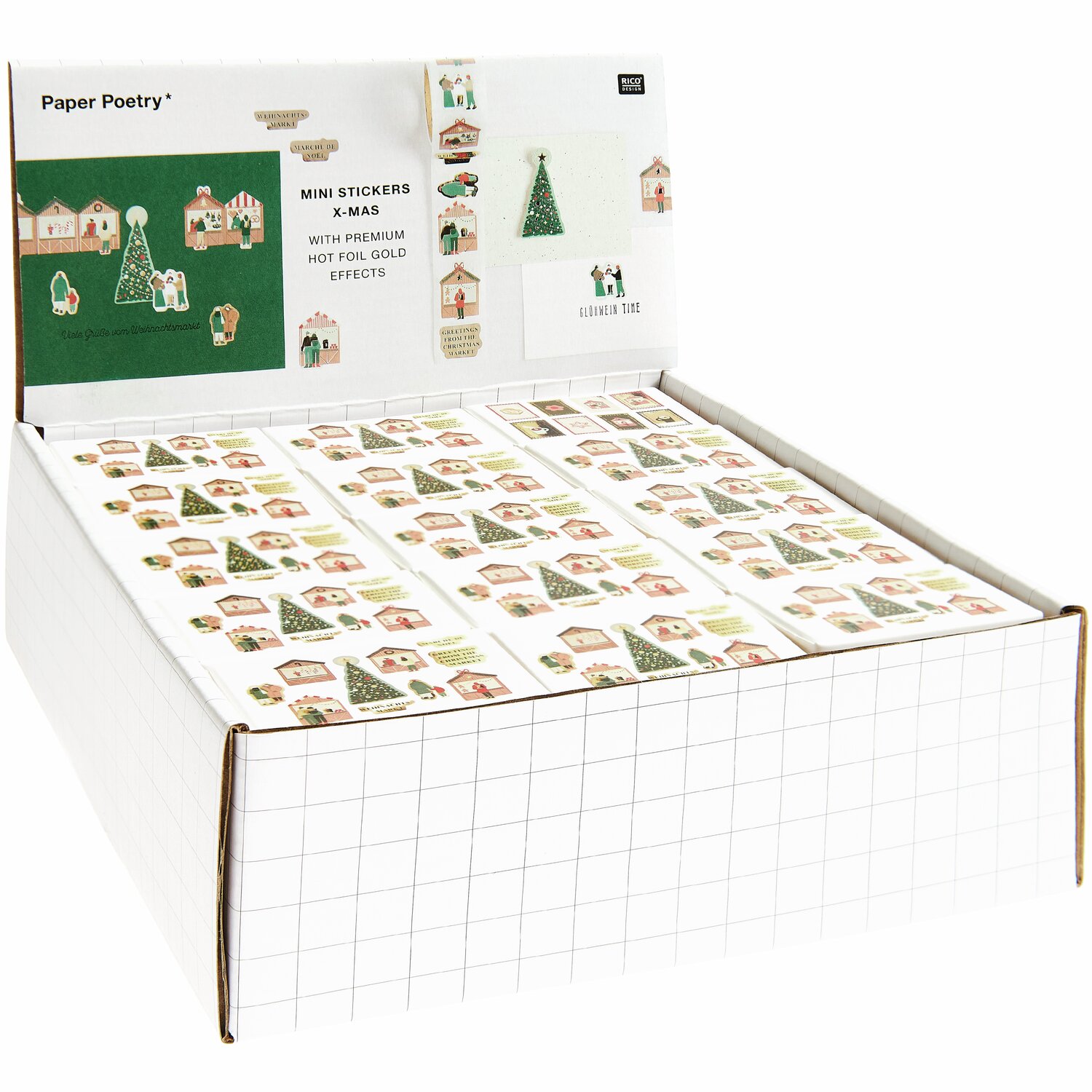 Paper Poetry Mini-Sticker Weihnachtsmarkt auf der Rolle 120-teilig von Rico Design