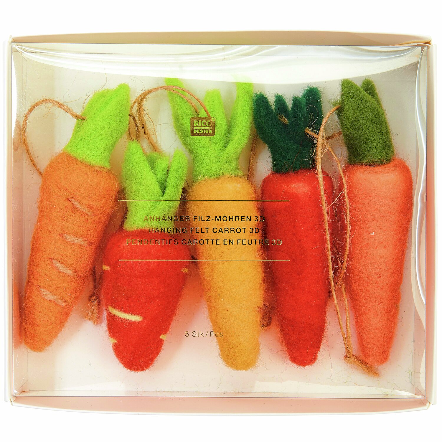 Aufhänger Möhre 5-teilig von Rico Design