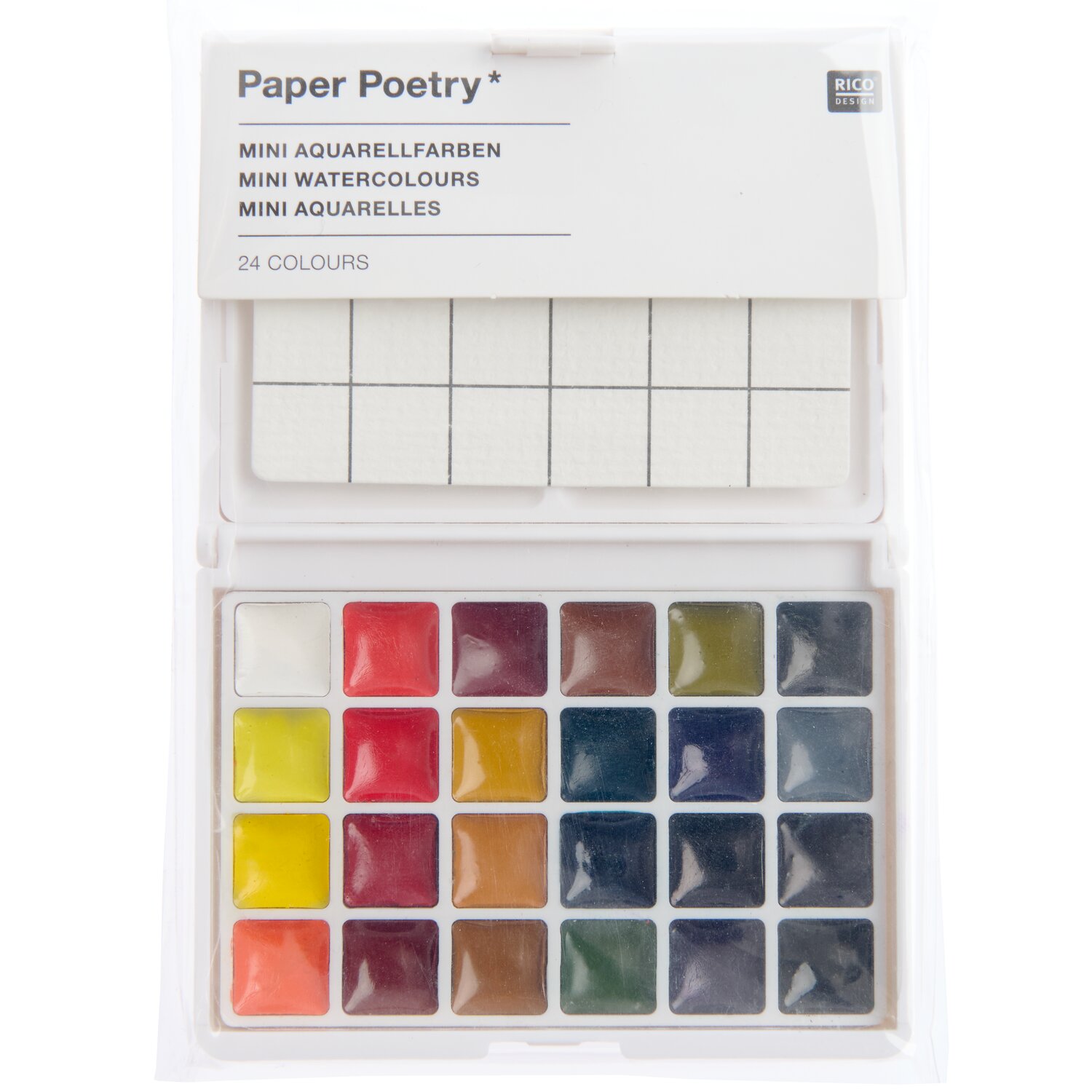 Mini Aquarellfarbkasten Klassik 24 Farben von Rico Design