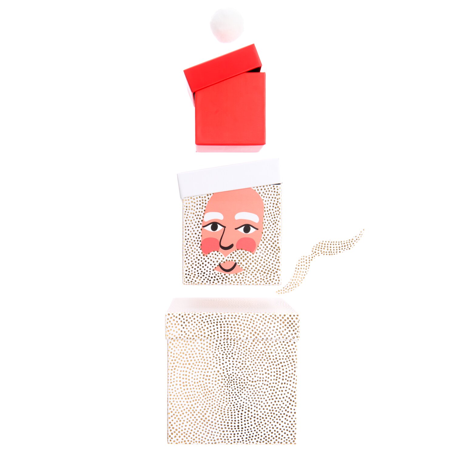 Geschenkboxen Set Advent Weihnachtsmann 3 Stück von Rico Design