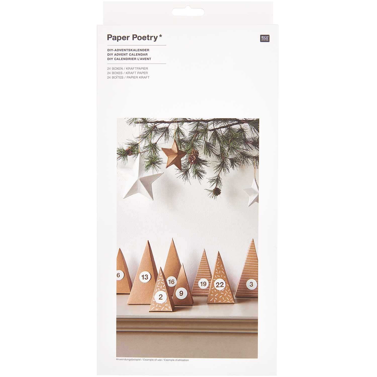 Paper Poetry Adventskalender Bäume 24 Stück Paper Poetry Adventskalender Bäume 24 Stück