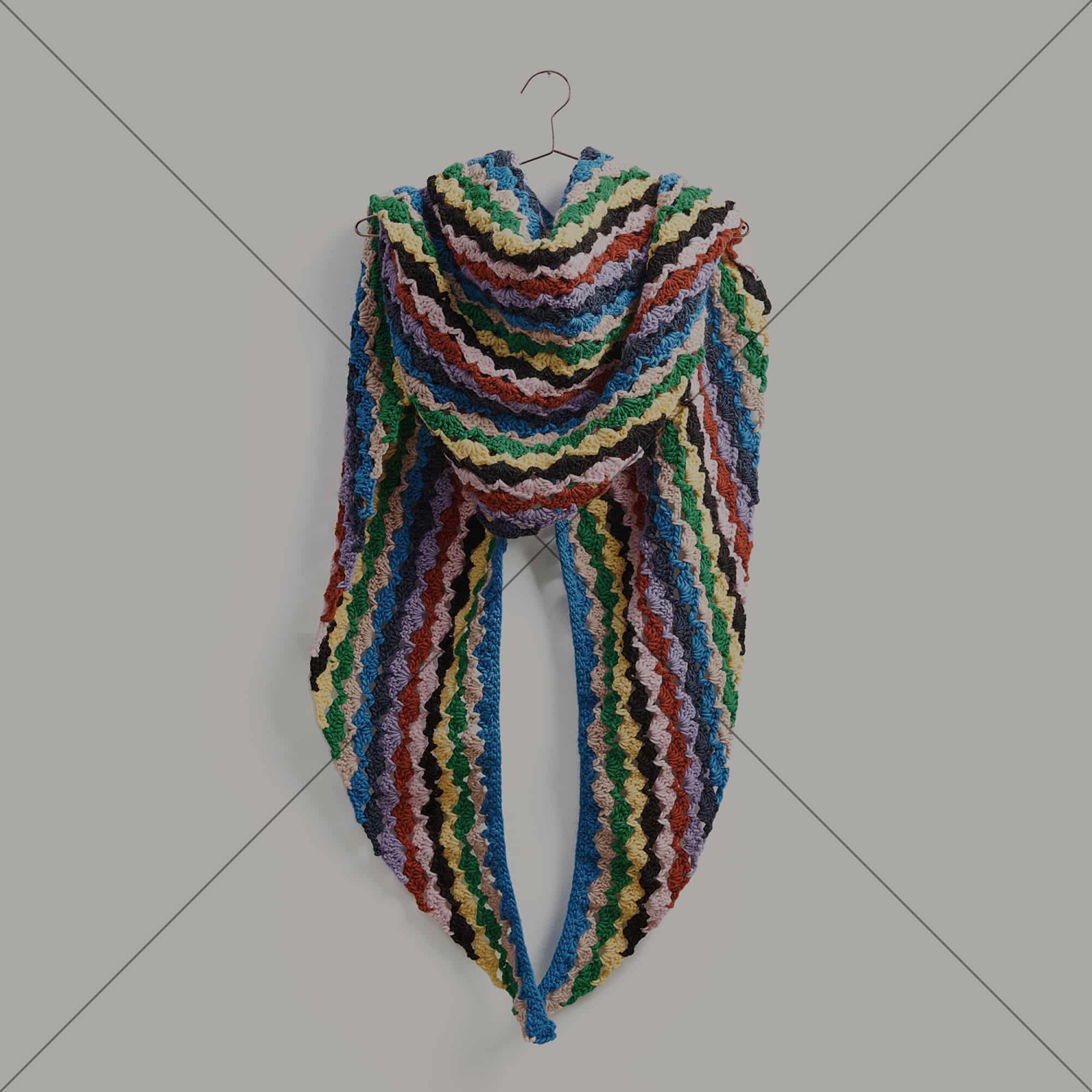 Gehäkeltes Tuch: Modell 10 aus dem Heft Winter Crochet Collection