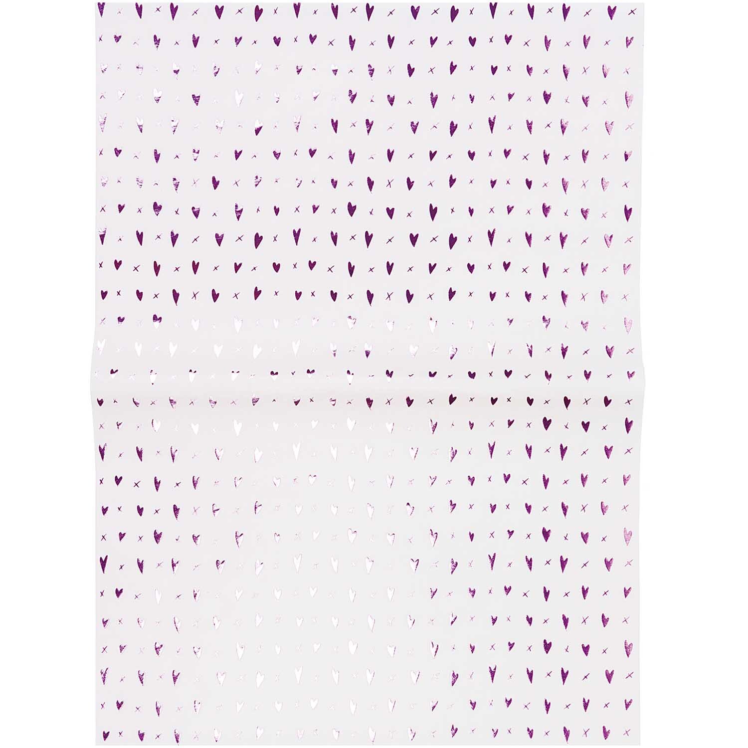 Paper Poetry Paper Patch Papier Herzen rosa 30x42cm Hot Foil