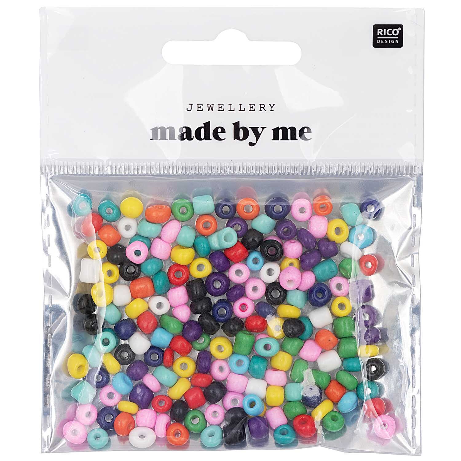 Keramikperlen natur multicolor 5mm 30g von Rico Design