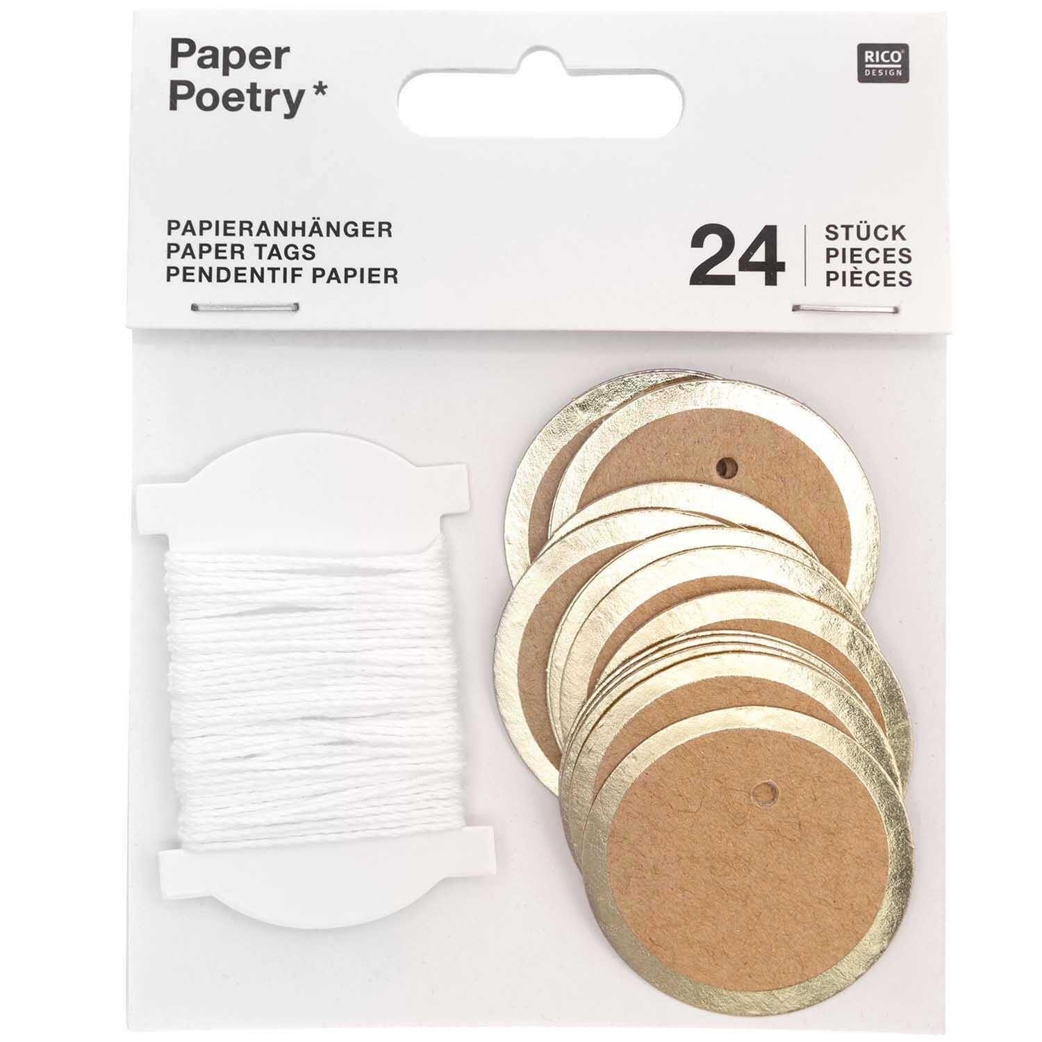 Paper Poetry Papieranhänger Kreise 4cm 24 Stück Paper Poetry Papieranhänger Kreise 4cm 24 Stück