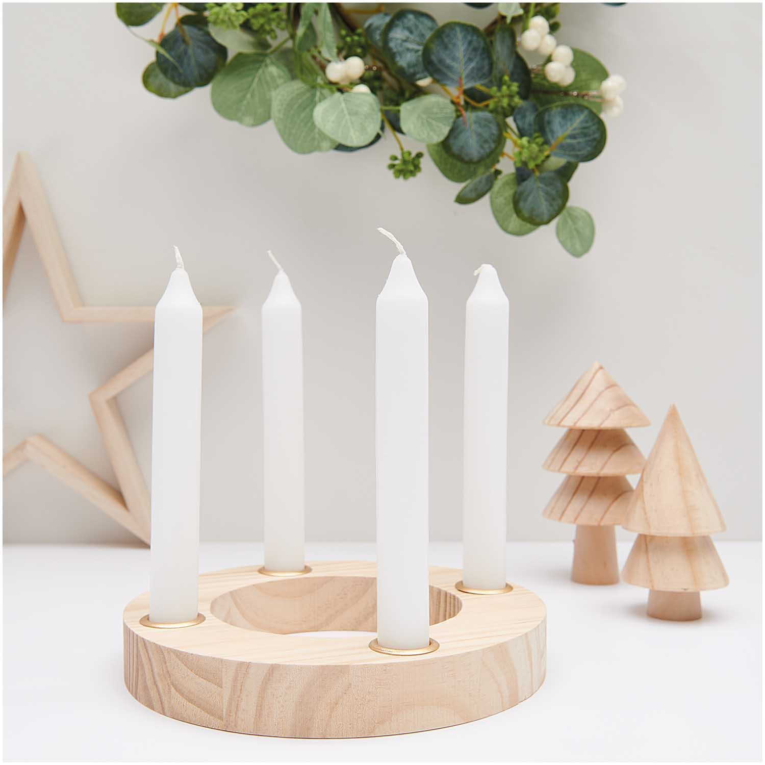 Adventskranz Holz natur Adventskranz Holz natur