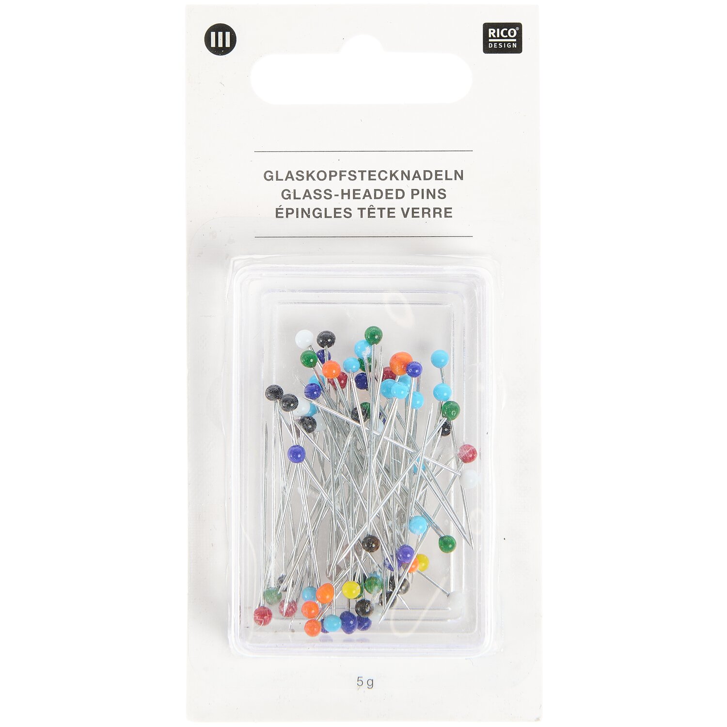 Stecknadeln mit Glaskopf 5g von Rico Design