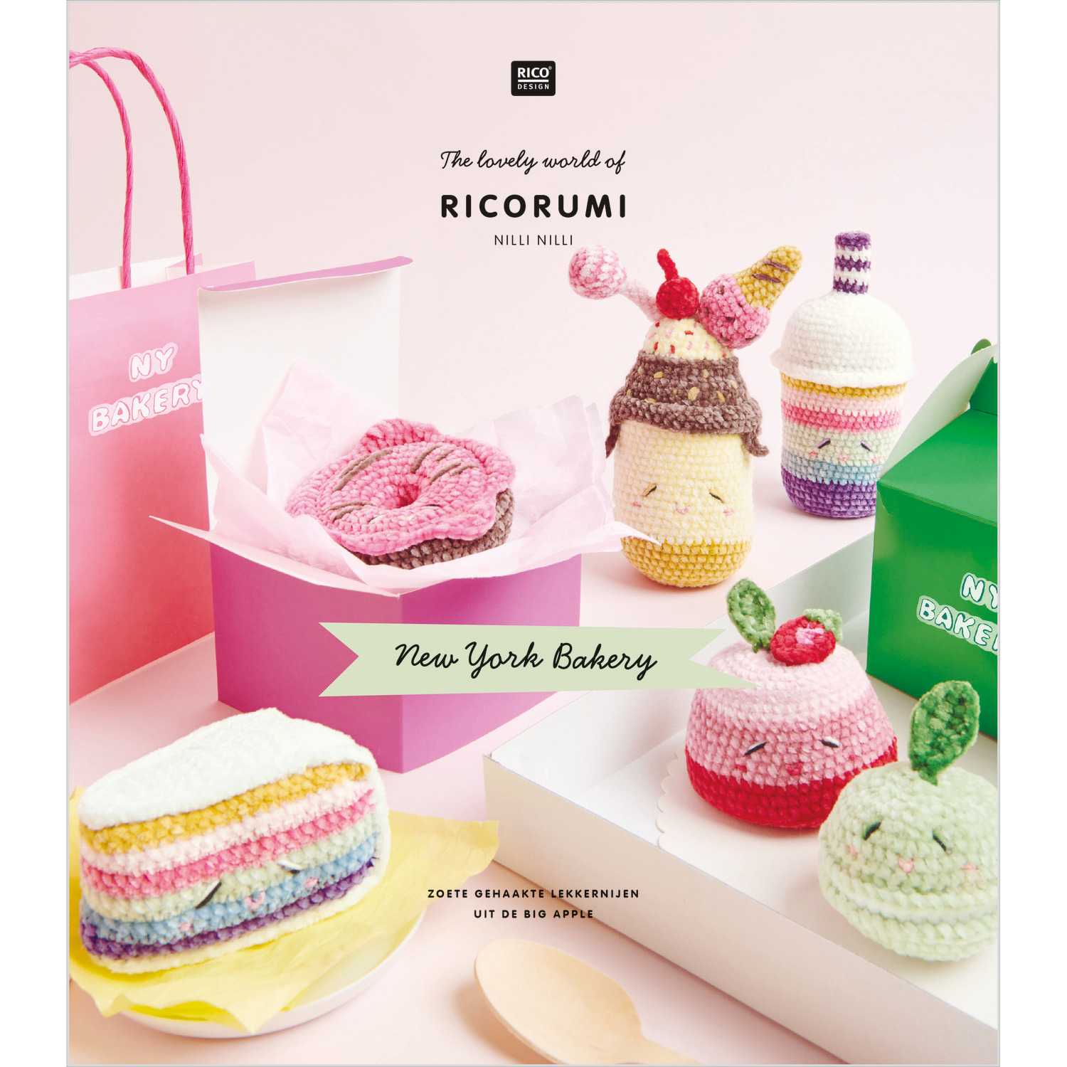 Ricorumi New York Bakery Sprachauswahl niederländisch von Rico Design Ricorumi New York Bakery: Bunte, gehäkelte Backwaren von Rico Design in einer stilvollen Präsentation.