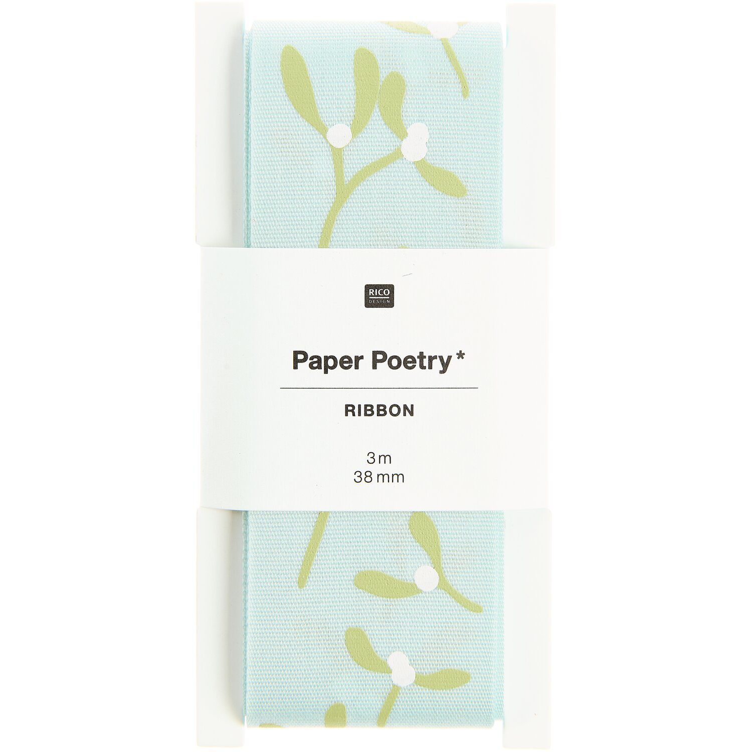 Paper Poetry Taftband Mistelzweige 38mmx3m Farbe Salbei von Rico Design