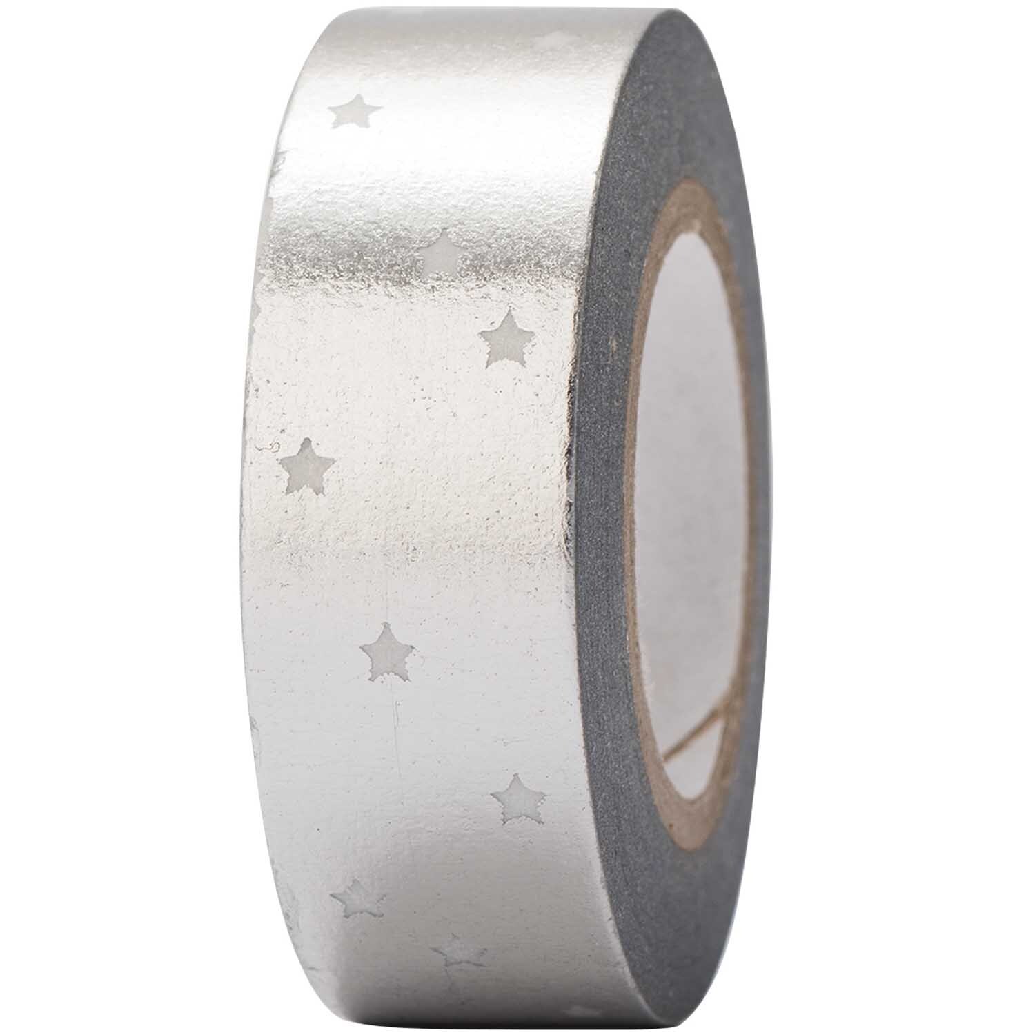 Paper Poetry Tape Sterne silber 15mm 10m Hot Foil Paper Poetry Tape Sterne silber 15mm 10m Hot Foil