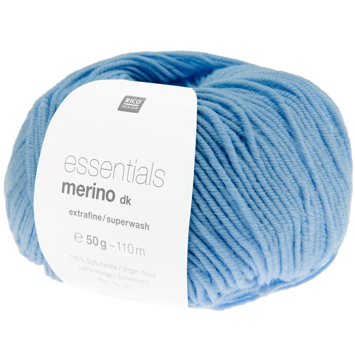 Essentials Merino dk 50g 110m Farbe Hellblau von Rico Design