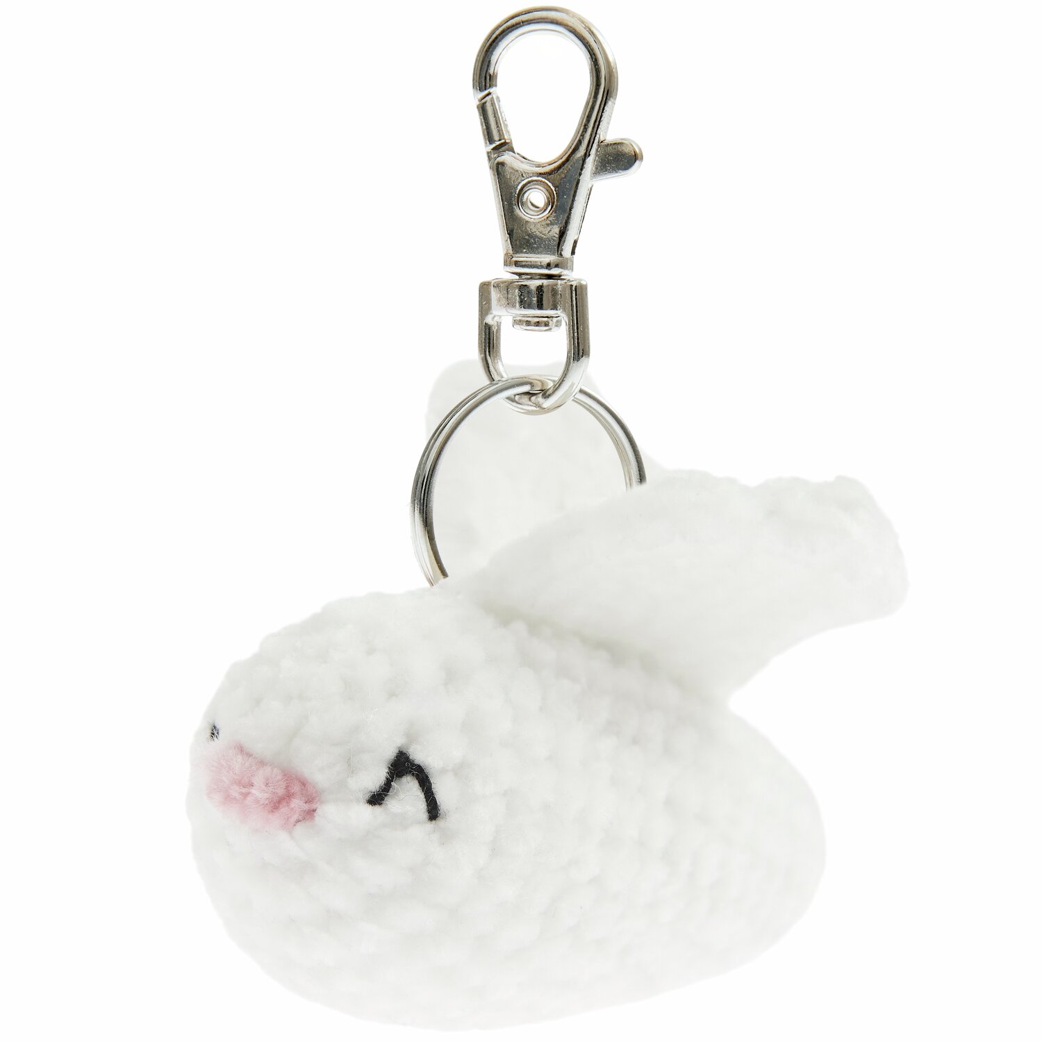 Ricorumi Häkelset Schlüsselanhänger Chingu Earth: Weißer, gehäkelter Anhänger mit Karabiner. Ideal für Taschen und Schlüssel.