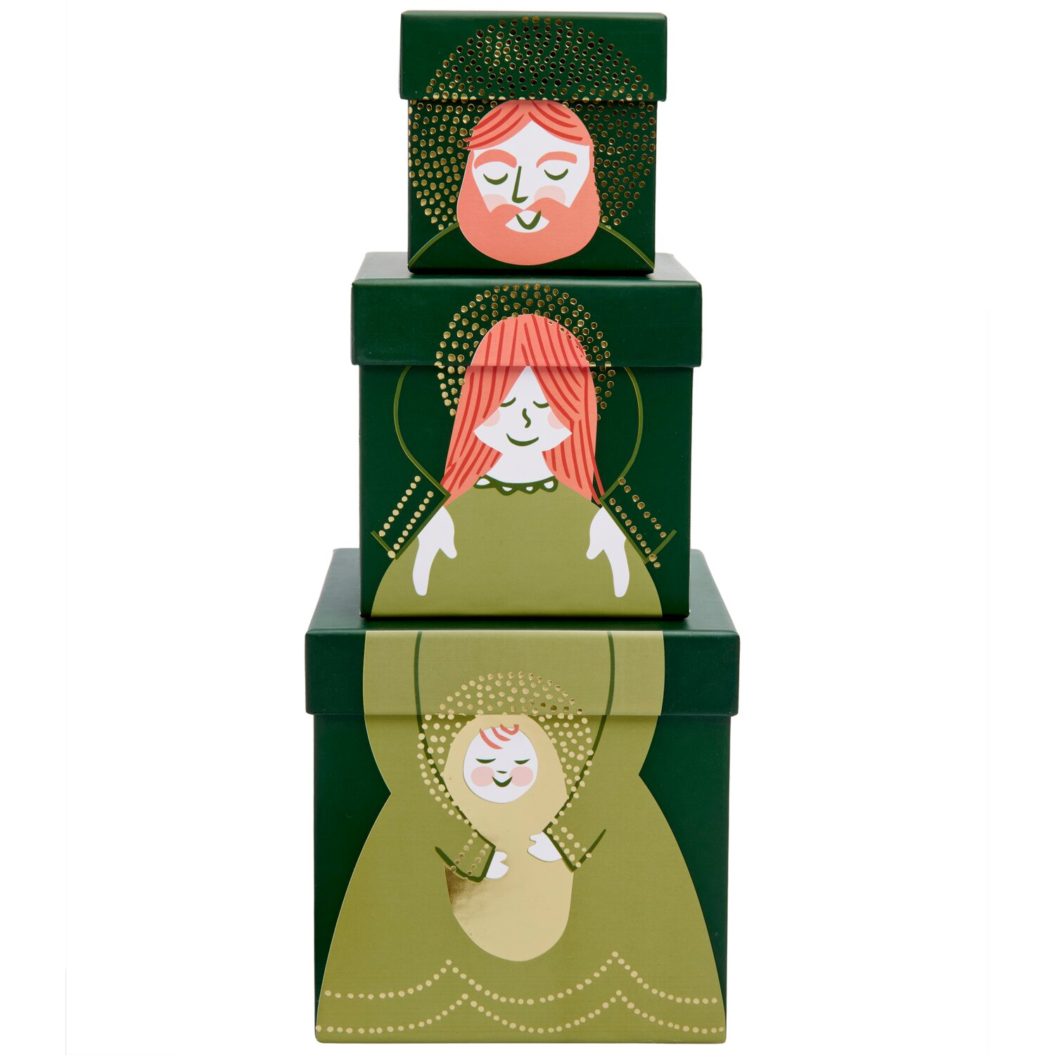 Geschenkboxen Set Advent Heilige Familie 3 Stück von Rico Design