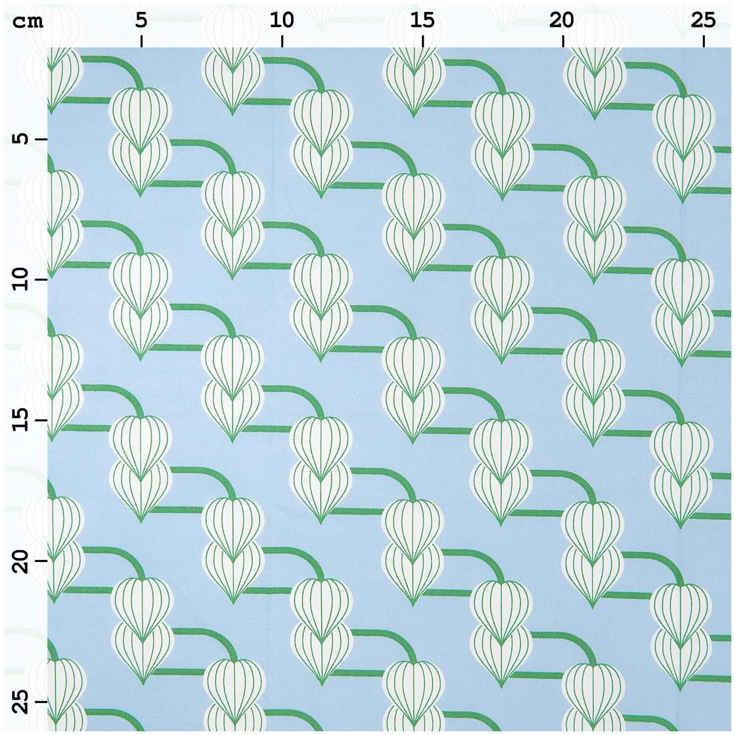 Stoffabschnitt Baumwoll-Popelin blau Knospen 50x140cm Stoffabschnitt Baumwoll-Popelin blau Knospen 50x140cm