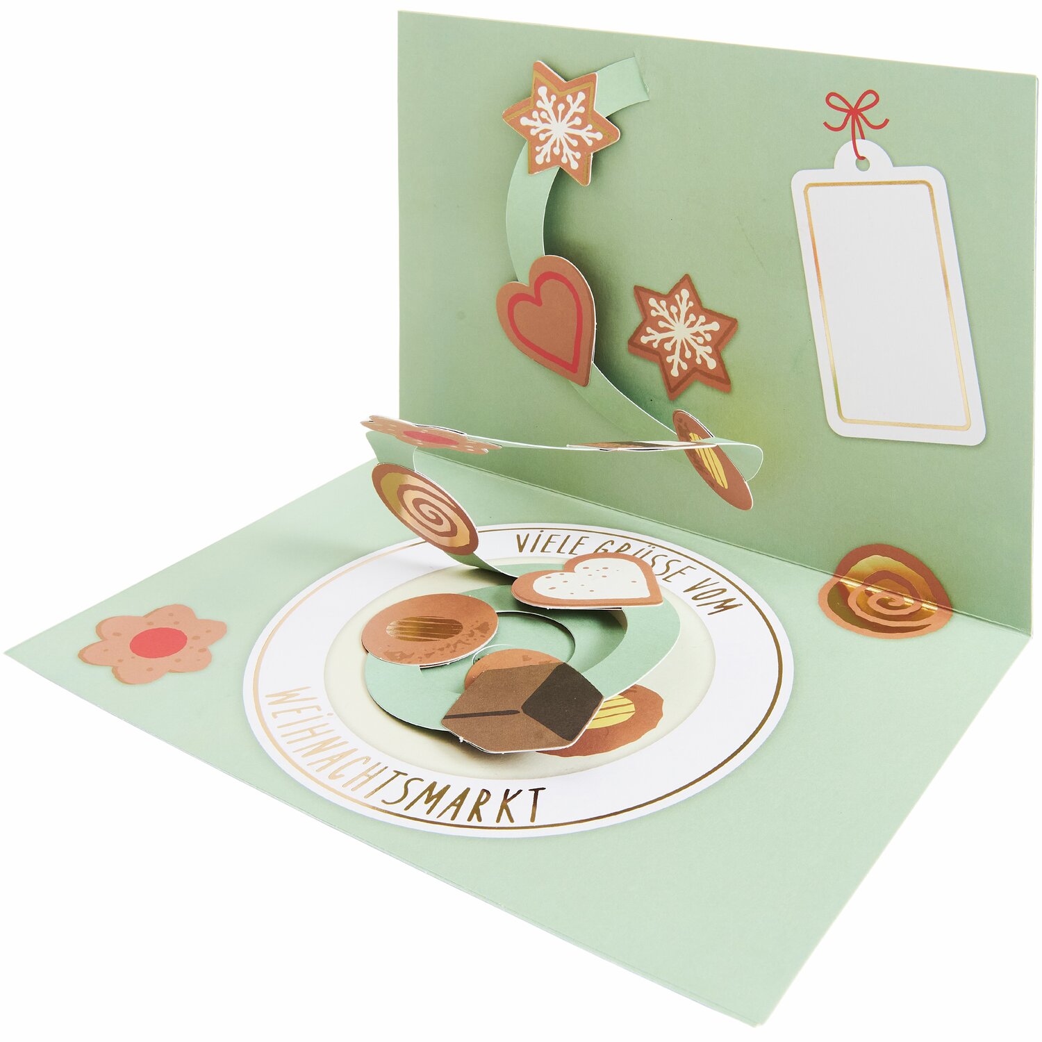 Pop-Up Karte Grüße vom Weihnachtsmarkt A5 von Rico Design