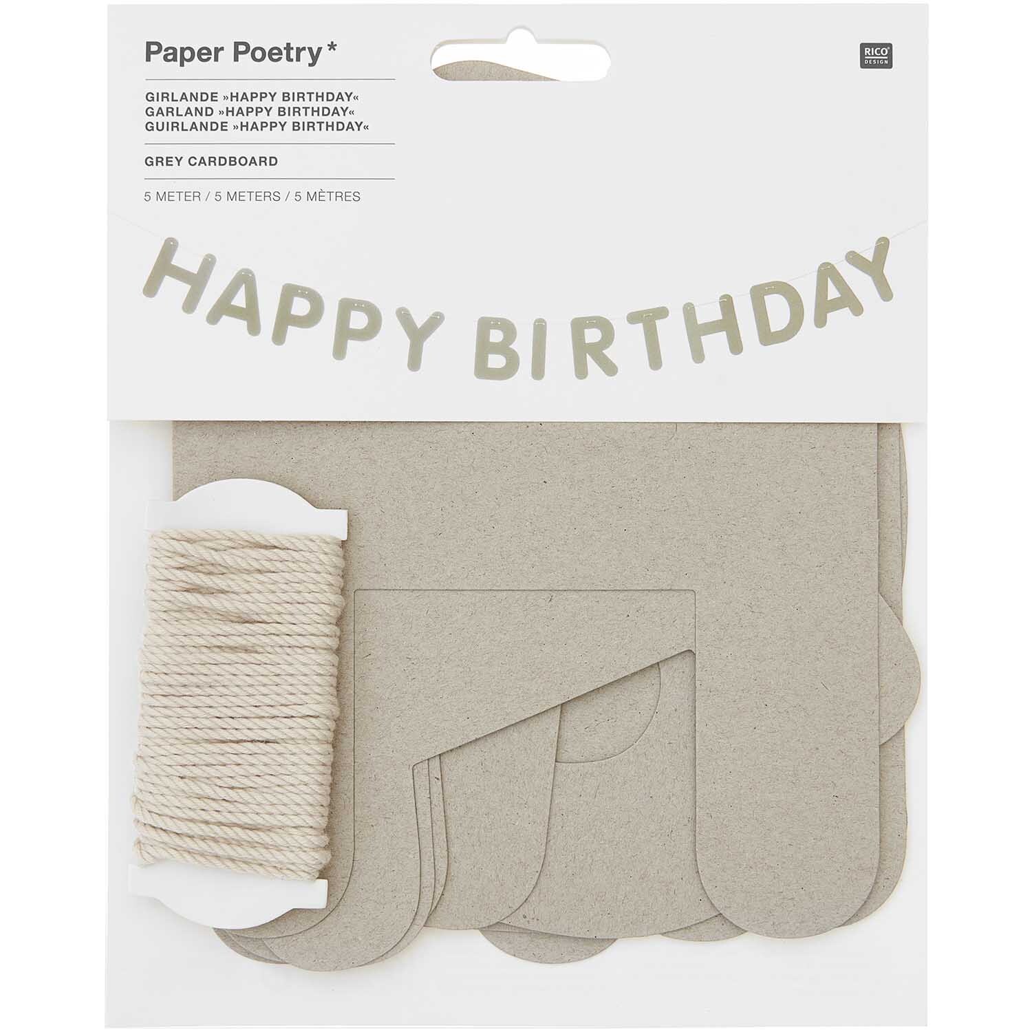 Paper Poetry Girlande Happy Birthday 5m Paper Poetry Girlande Happy Birthday 5m