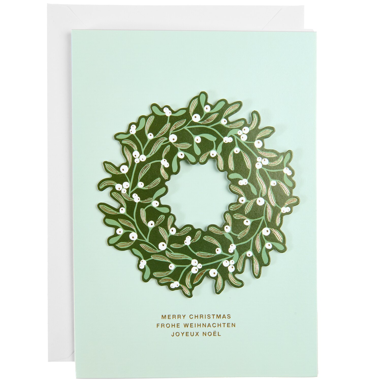  3D-Kartenset A5 Advent Kranz Mint/Gold von Rico Design