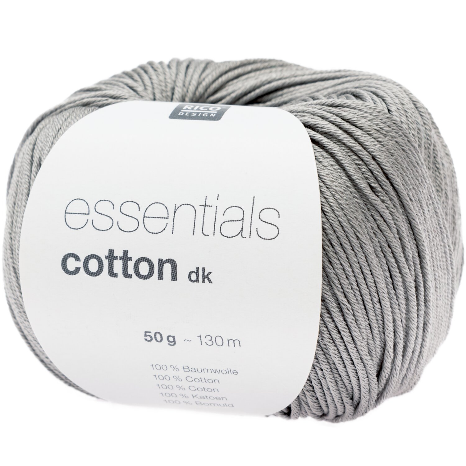 Essentials Cotton dk 50g 120m Farbe Grau von Rico Design