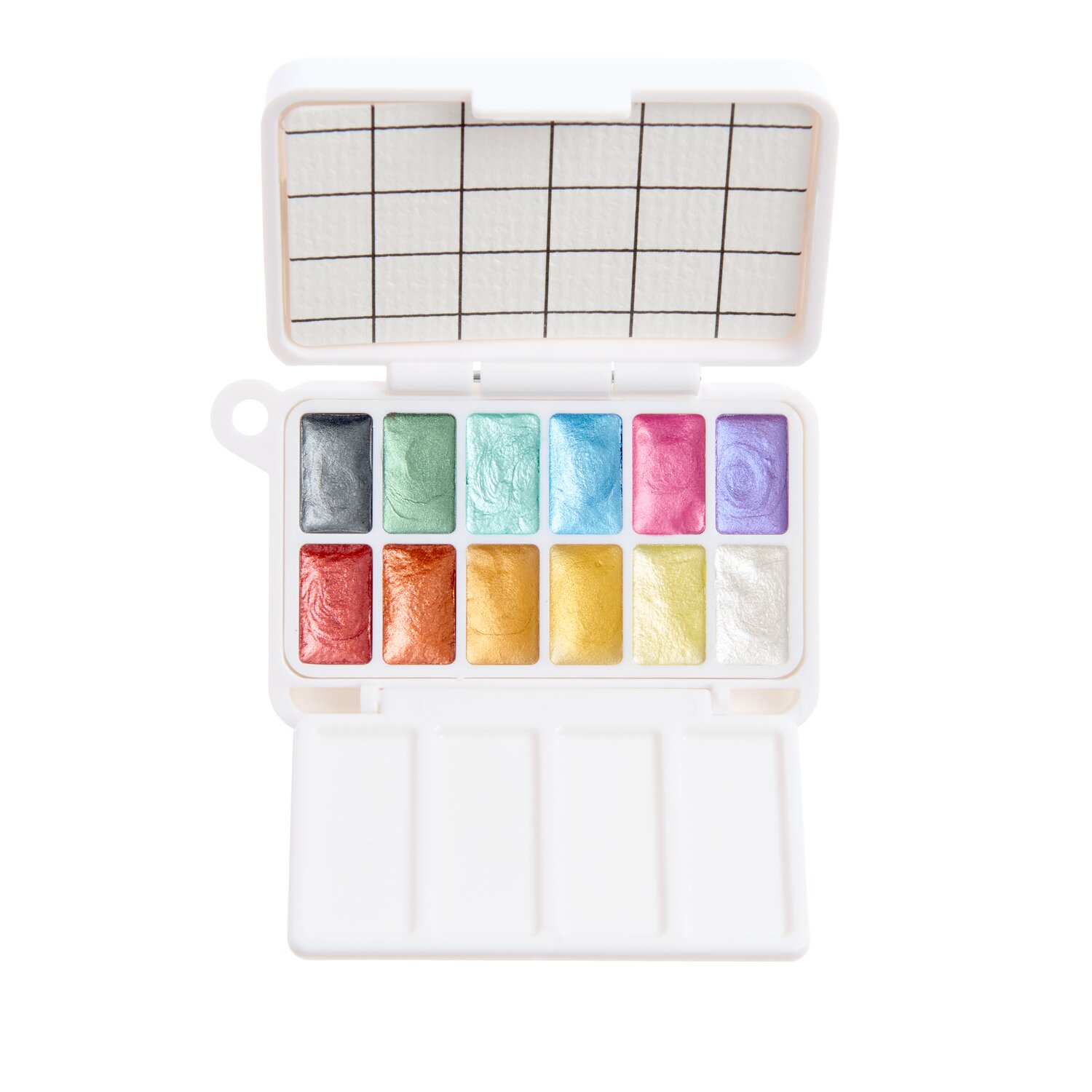 Mini Aquarellfarbkasten Metallic 12 Farben von Rico Design